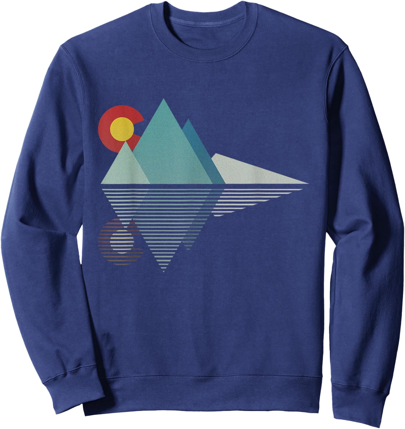Colorado Flag Mountain Sweatshirt - Sweatshirt | Navy