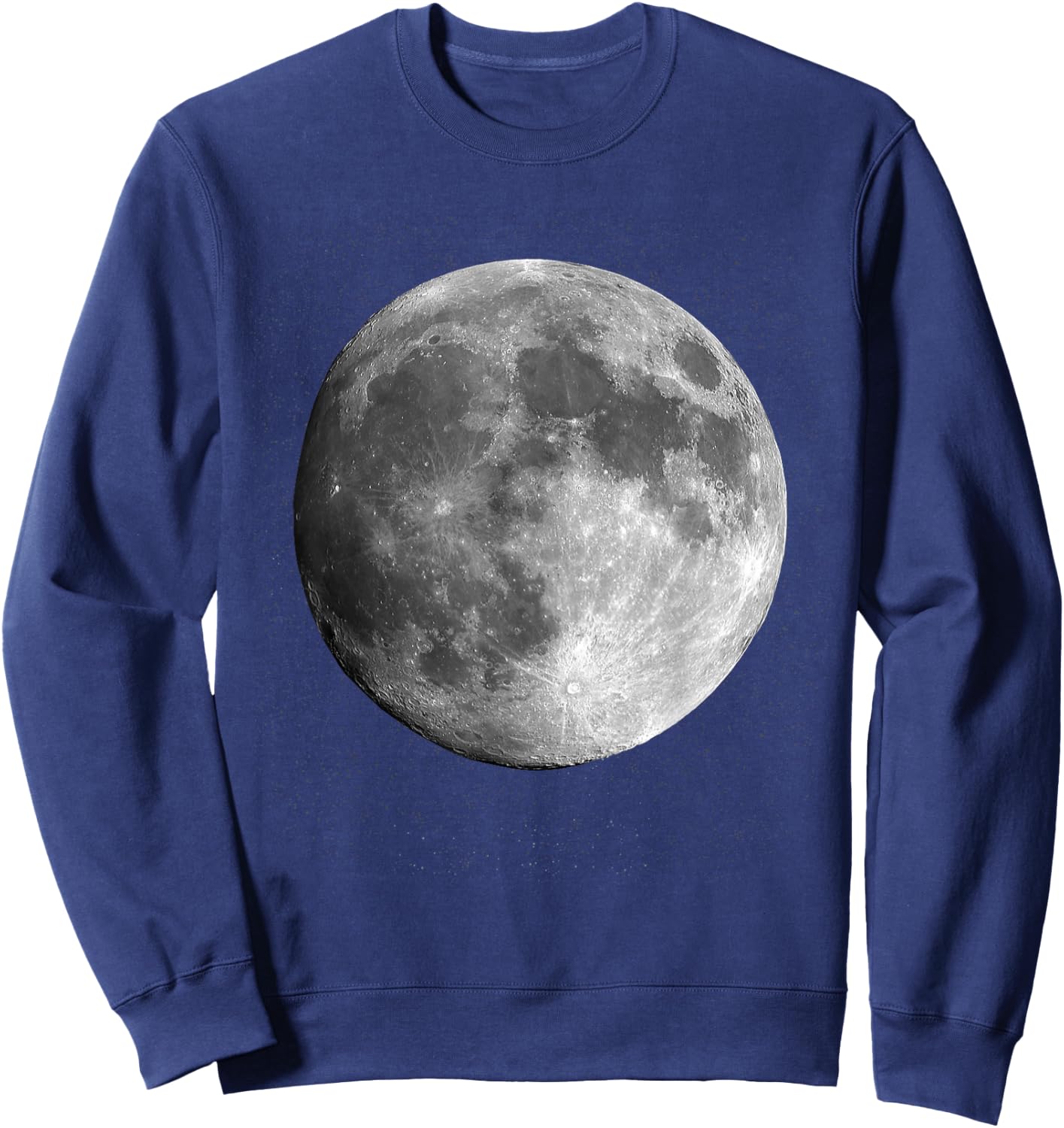 Full Moon Luna Astronomy Space Galaxy Stars Sweatshirt - Sweatshirt | Navy
