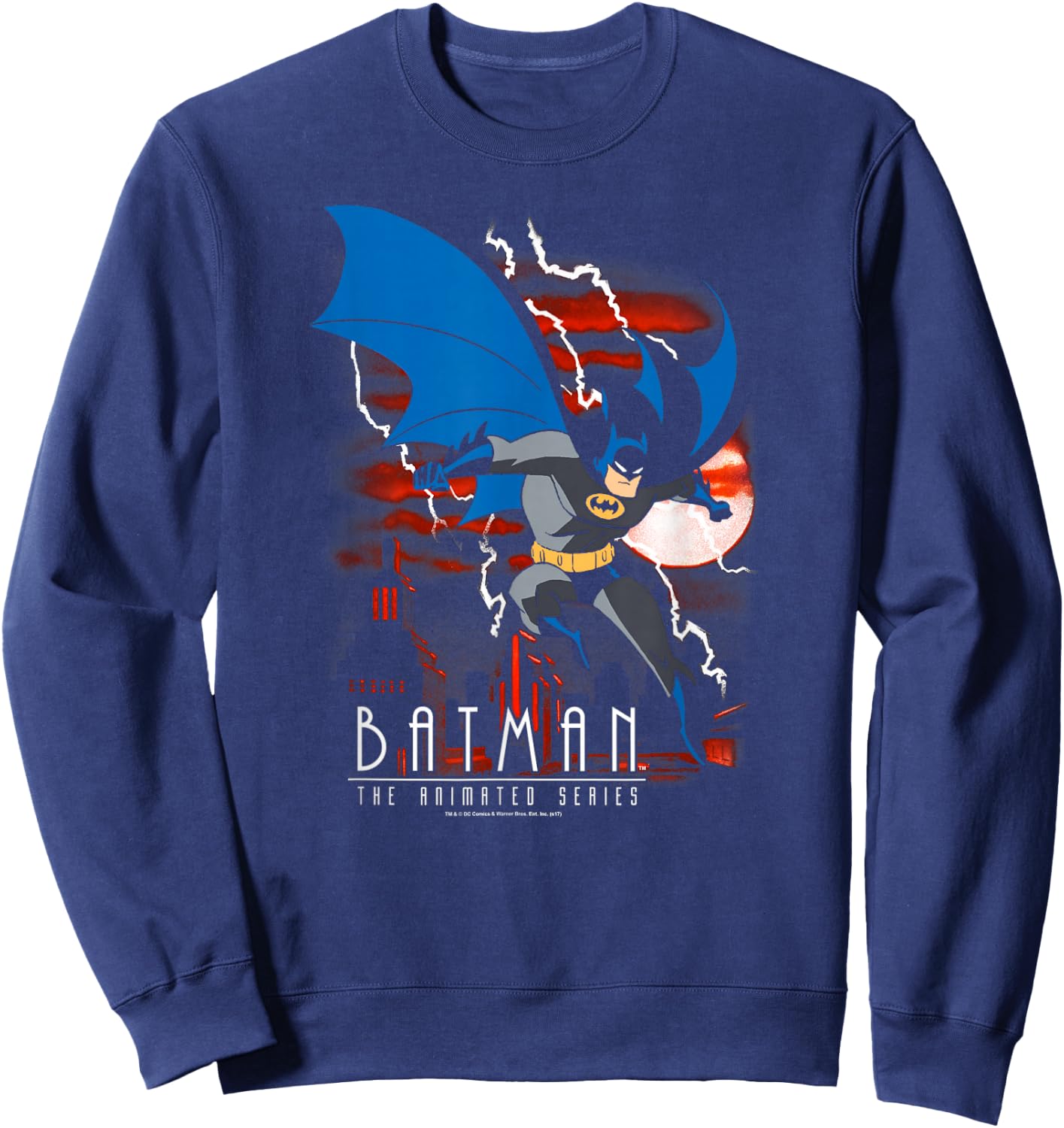 Batman: Animated Series Lightning Strikes Sweatshirt - Sweatshirt | Navy