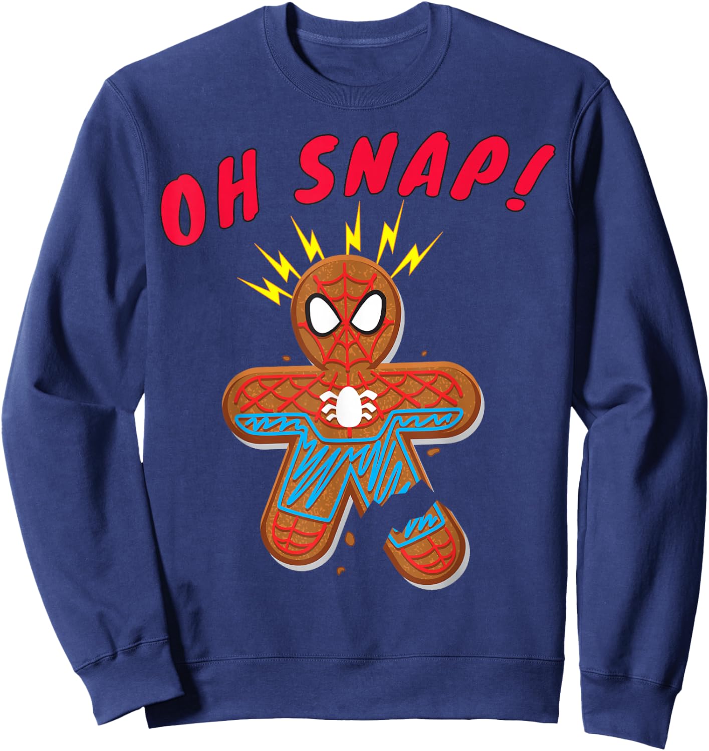 Marvel Spider-Man Oh Snap Gingerbread Cookie Sweatshirt - Sweatshirt | Navy