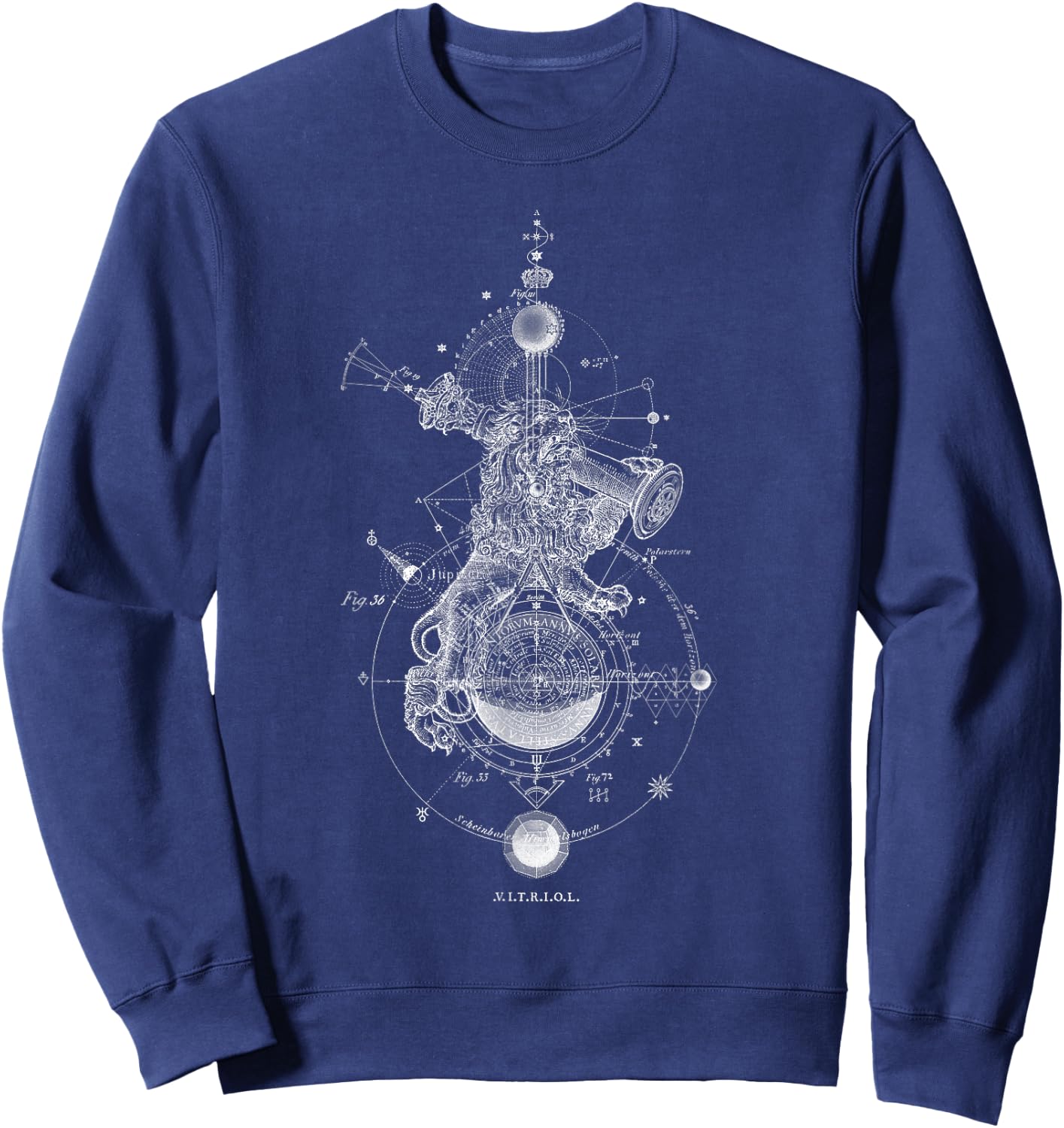 Vitriol - Sol in Leo - Occult Sacred Geometry Sweatshirt - Sweatshirt | Navy