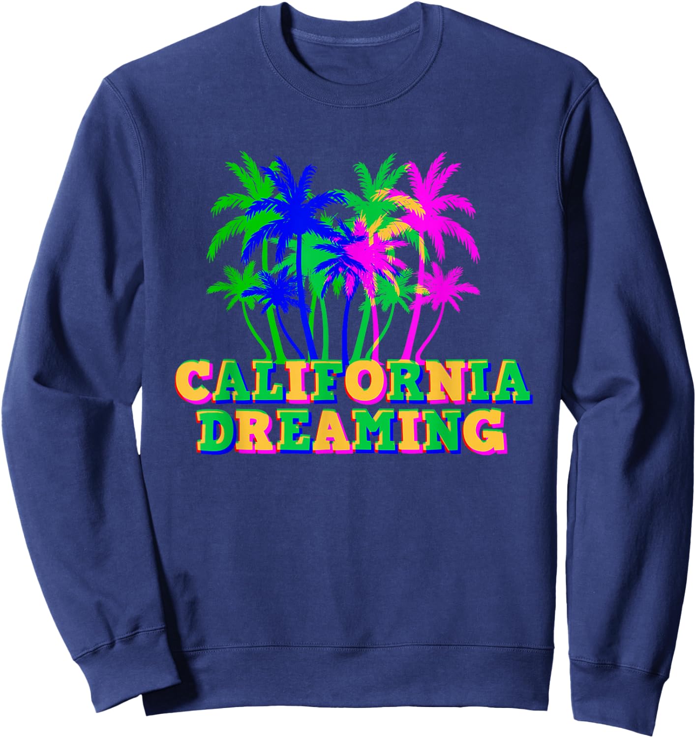 California Dreaming Multi Color Souvenir Sweatshirt - Sweatshirt | Navy