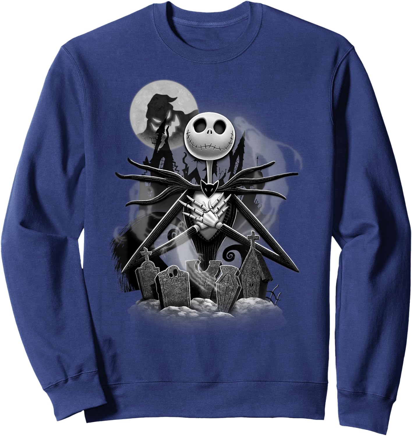 Disney - Nightmare Before Christmas Jack Night Scene Sweatshirt - Sweatshirt | Navy