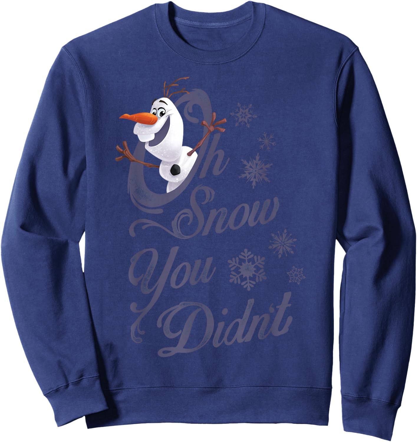 Disney Frozen Olaf Oh Snow You Didn't Graphic Sweatshirt - Sweatshirt | Navy