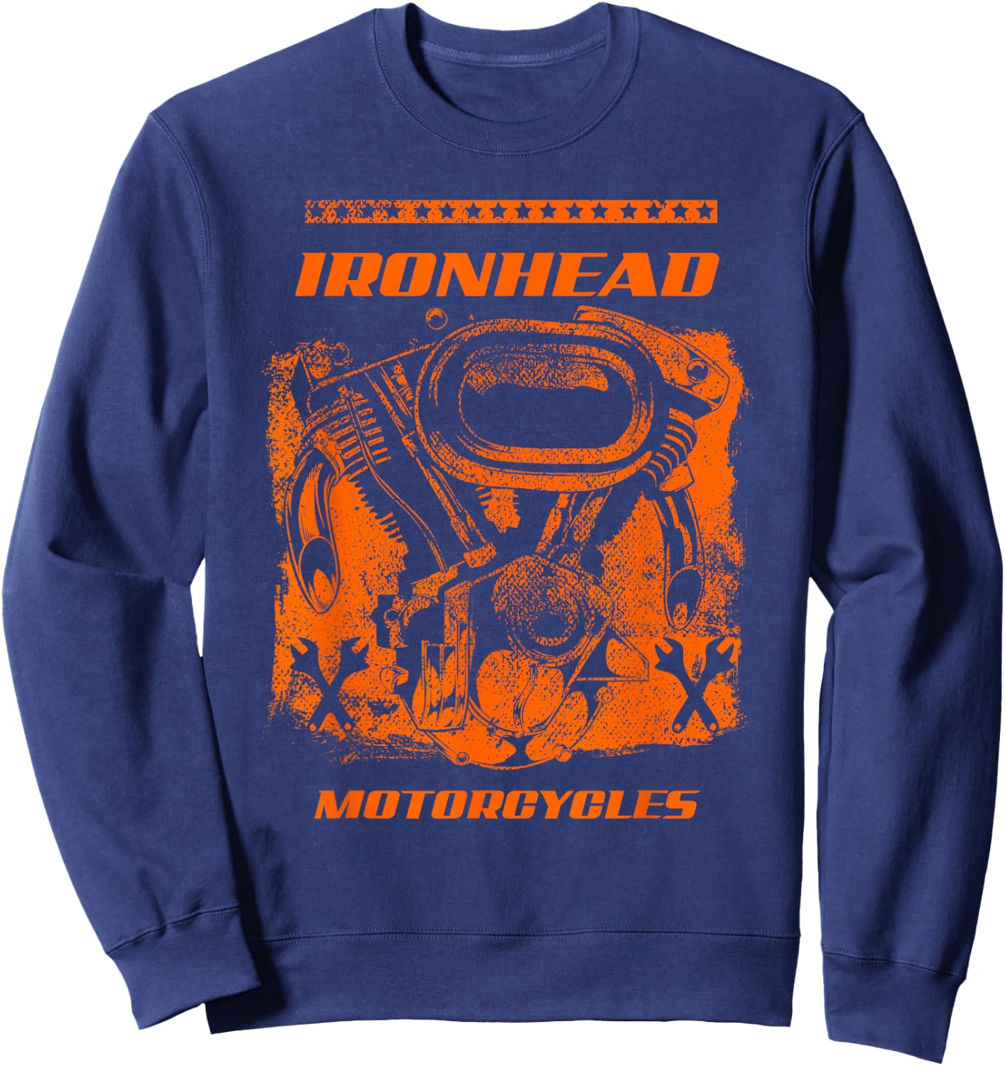 Ironhead Motorcycles Bike Riding Cycle . Sweatshirt - Sweatshirt | Navy