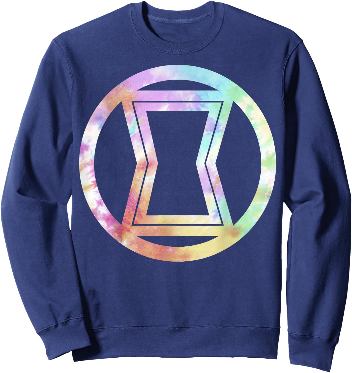 Marvel Black Widow tie Dye Symbol Graphic Sweatshirt - Sweatshirt | Navy