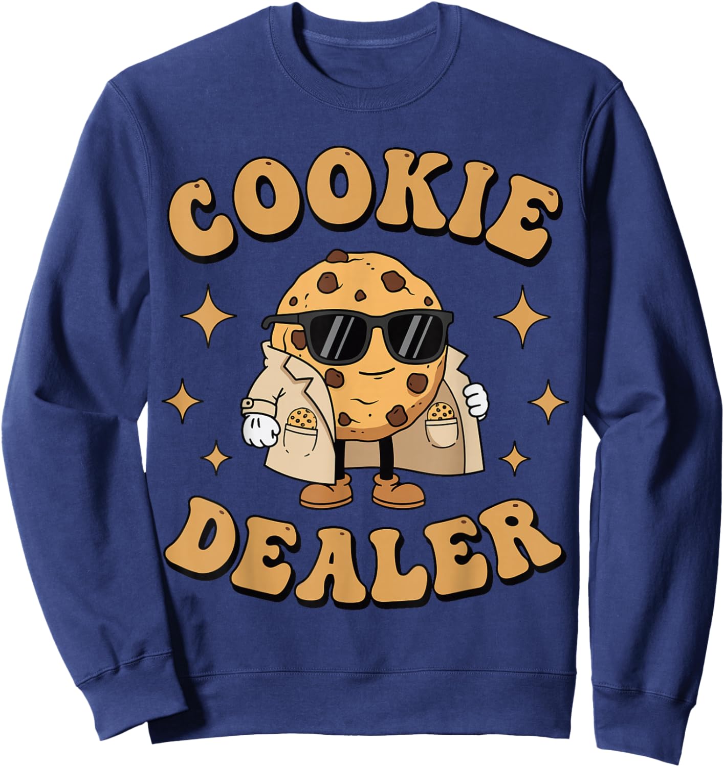 Cute Cookie Dealer Crew Baking Cookie Seller Boys Girls Sweatshirt - Sweatshirt | Navy