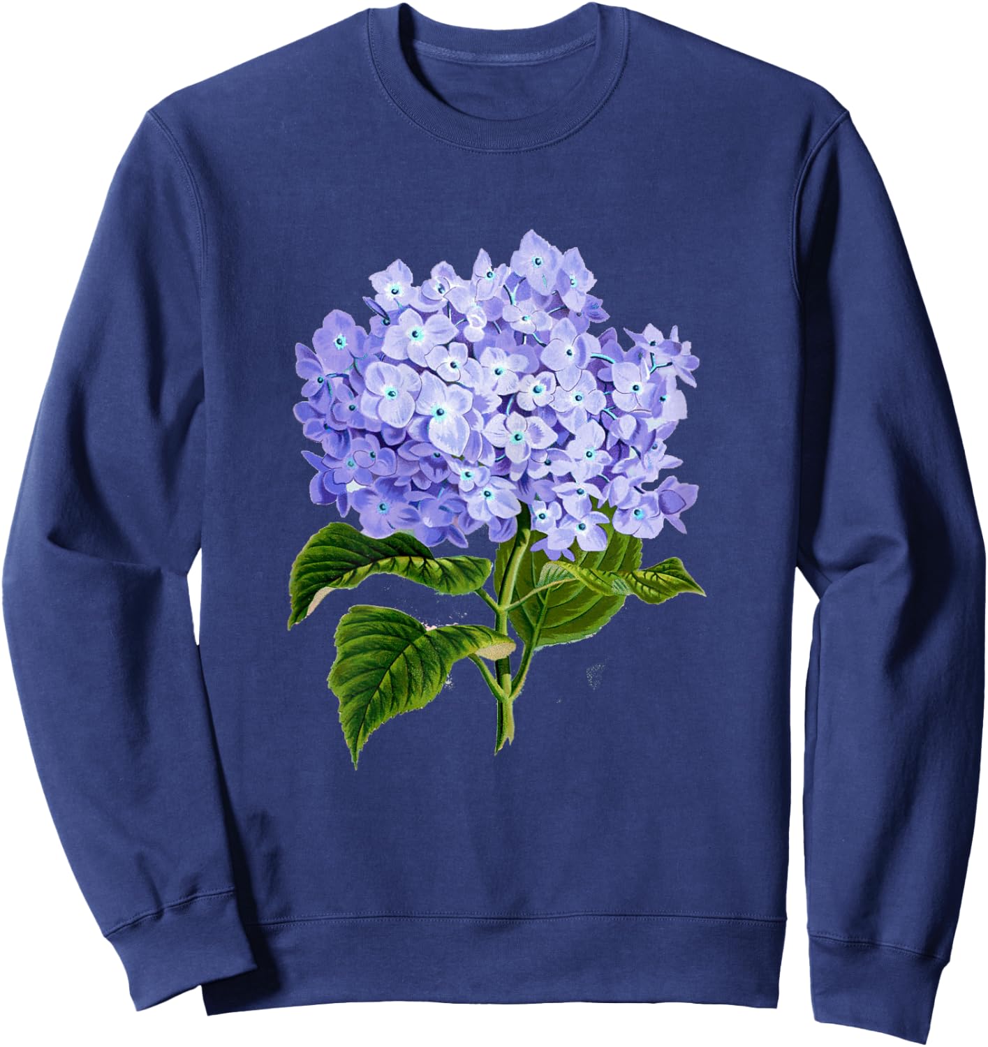 Delightful Hydrangea Sweatshirt - Sweatshirt | Navy