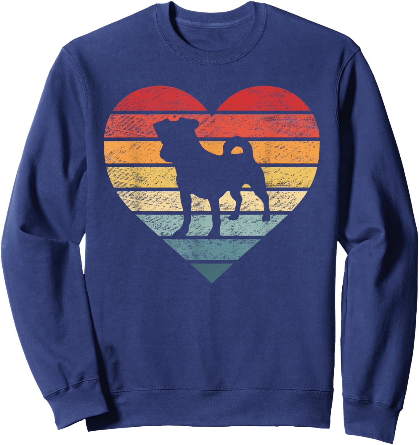 Jack Russell Lover Owner Gifts Retro Sunset Dog Mom Dad Sweatshirt - Sweatshirt | Navy