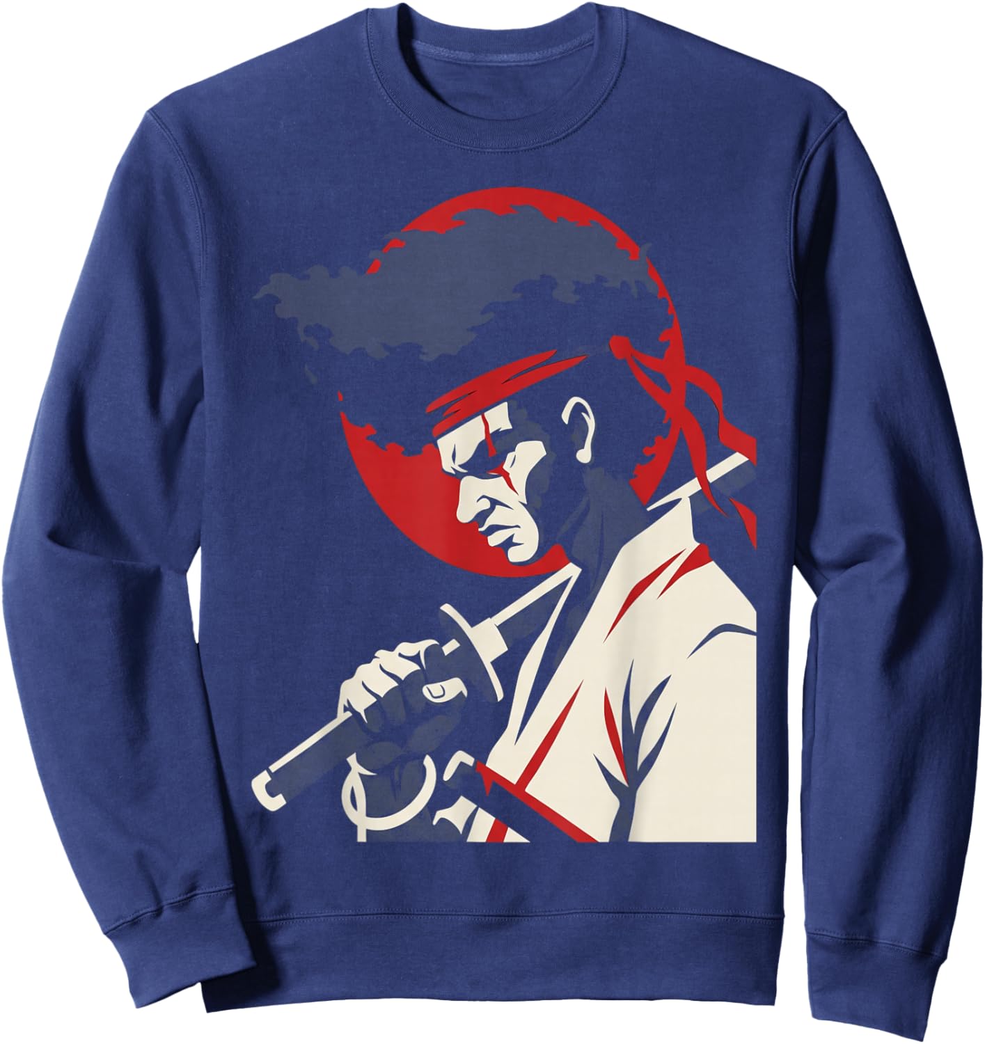 American African Samurai Sweatshirt - Sweatshirt | Navy