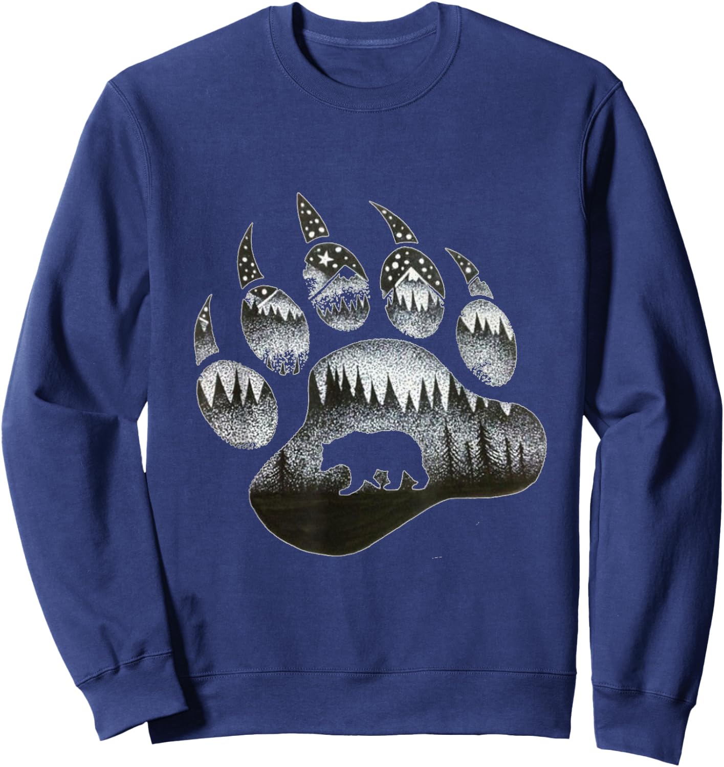 Touching Ghost of the Spirit Bear Paw T Shirt Sweatshirt - Sweatshirt | Navy