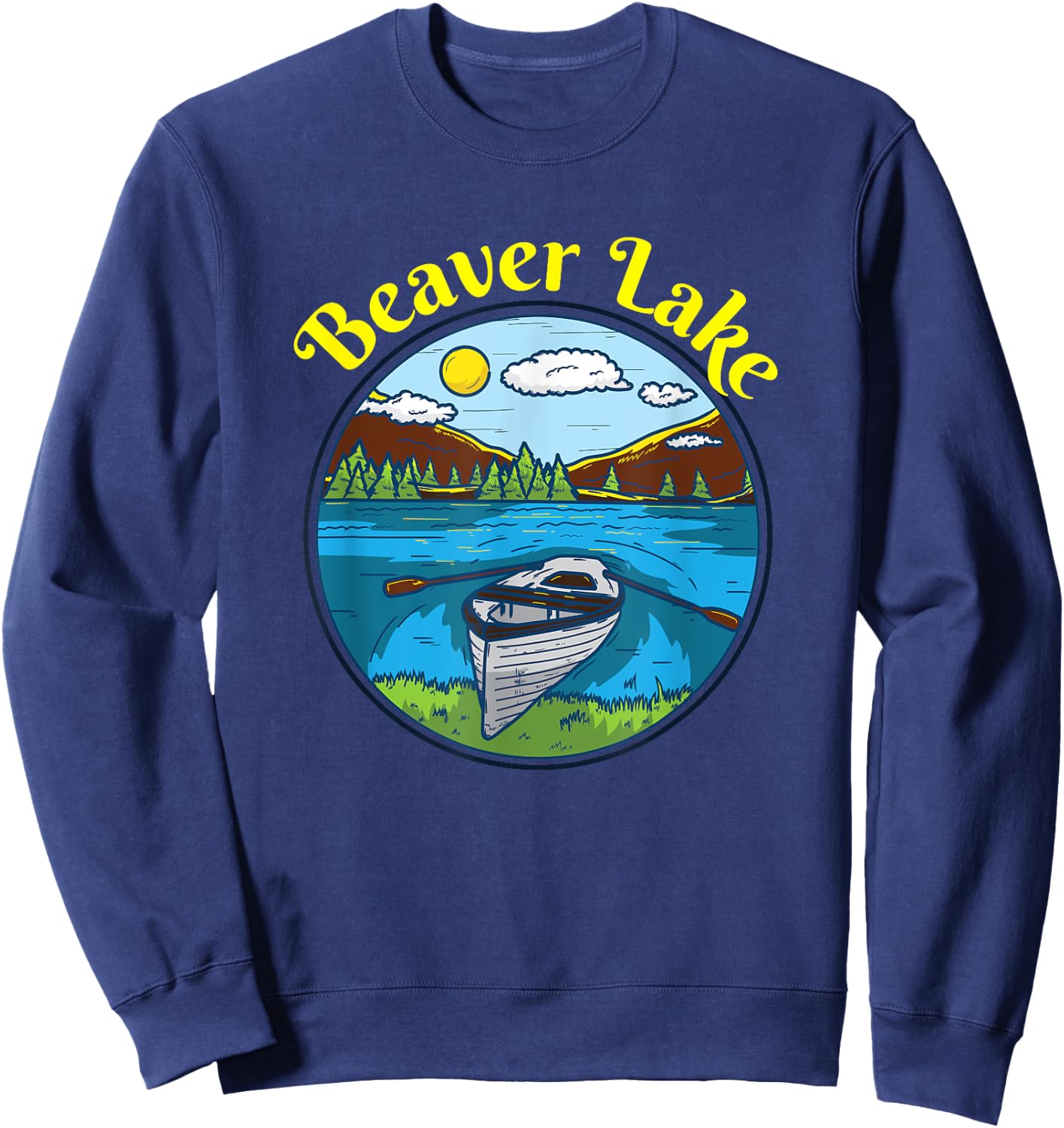Beaver Lake Clothing Arkansas Retro Boating Sweatshirt - Sweatshirt | Navy