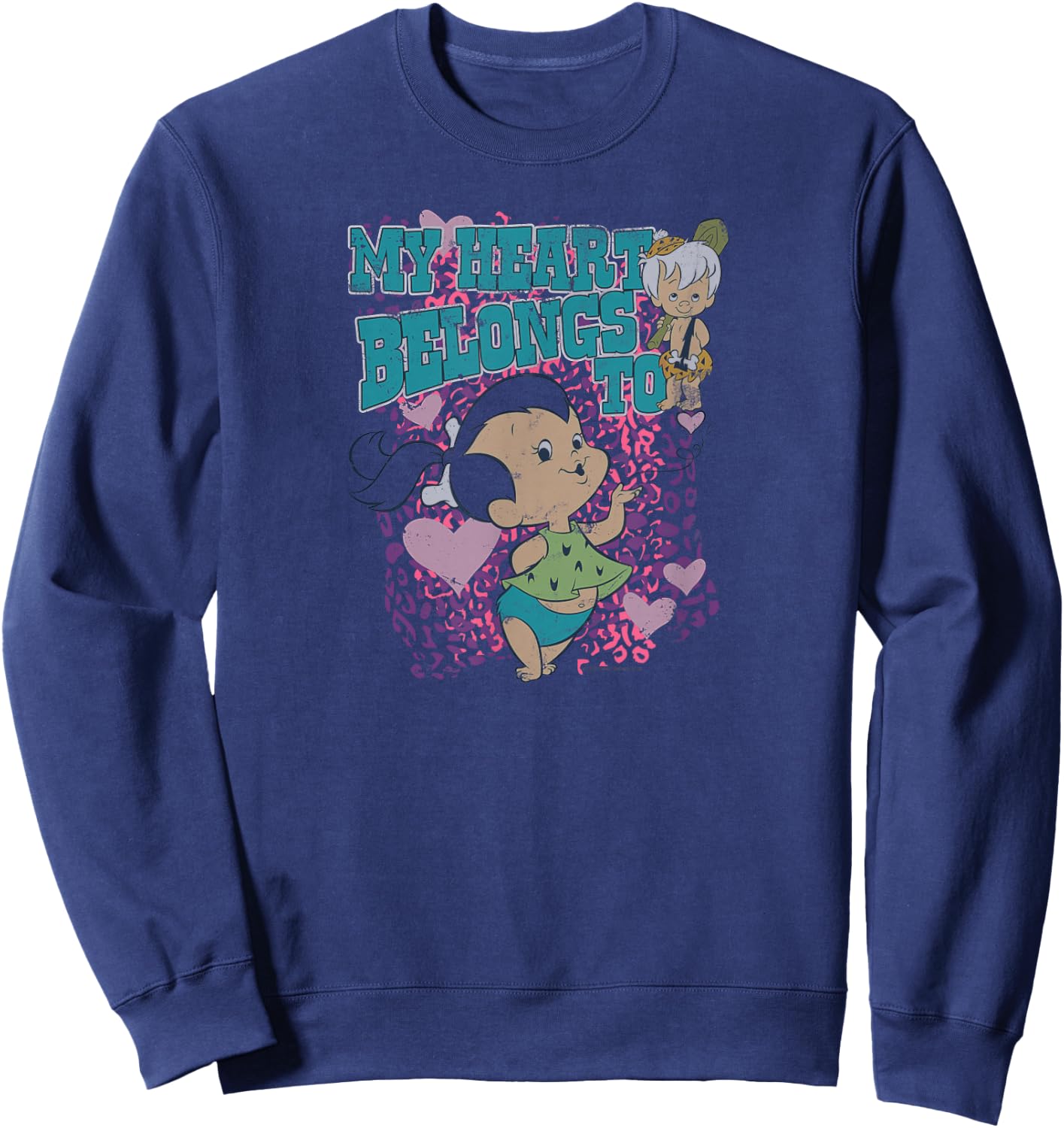 The Flintstones Pebbles My Heart Sweatshirt - Sweatshirt | Navy