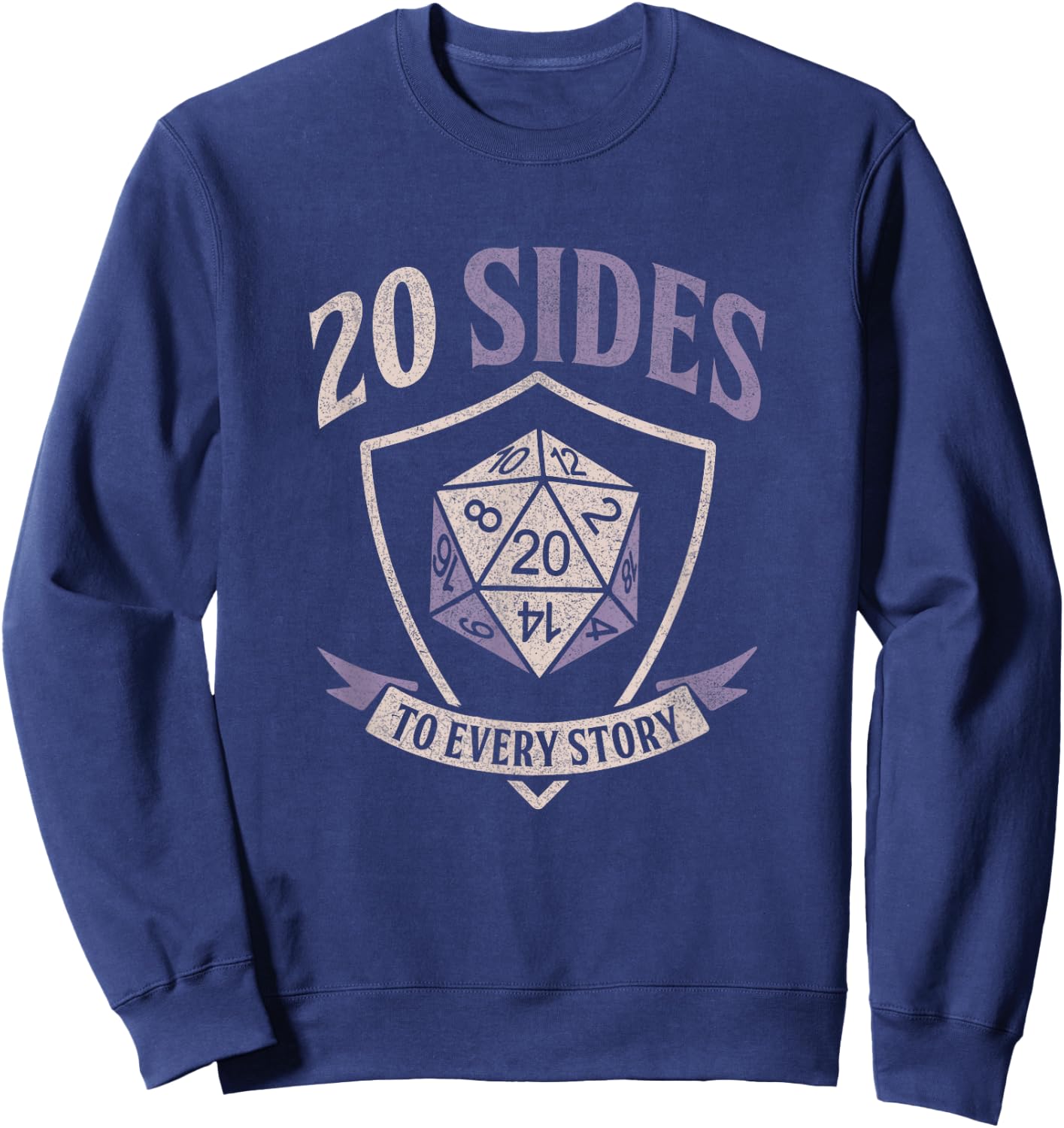 Tabletop Game RPG D 20 Dice Shirt Sweatshirt - Sweatshirt | Navy