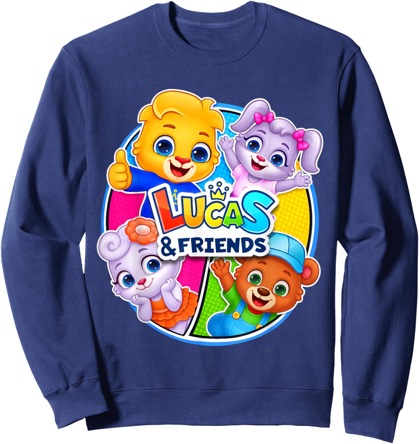 Official Lucas, Ruby, Lilly, Brody Kids Popular Characters Sweatshirt - Sweatshirt | Navy