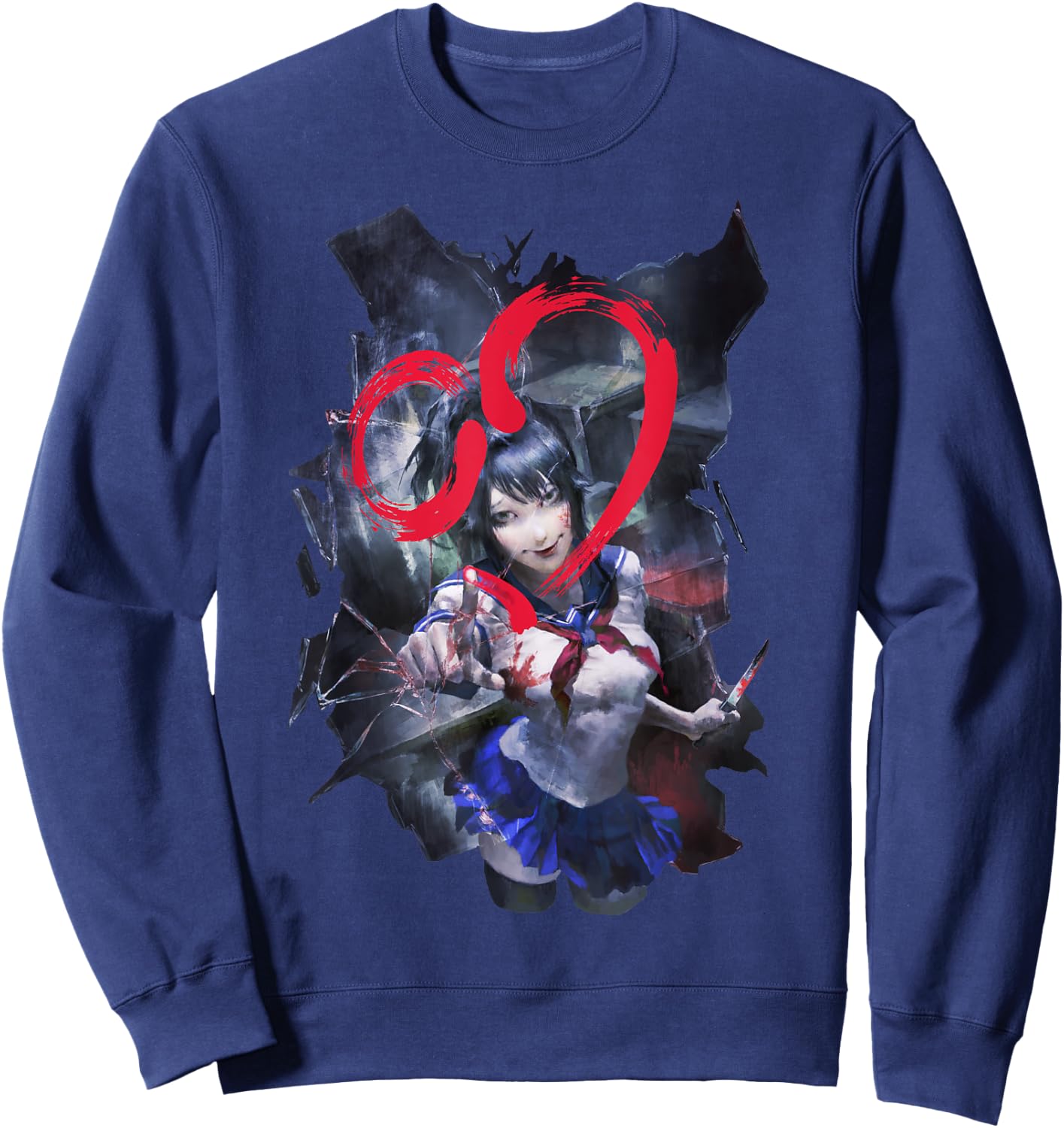 Yandere Simulator Lovesick Shirt Sweatshirt - Sweatshirt | Navy
