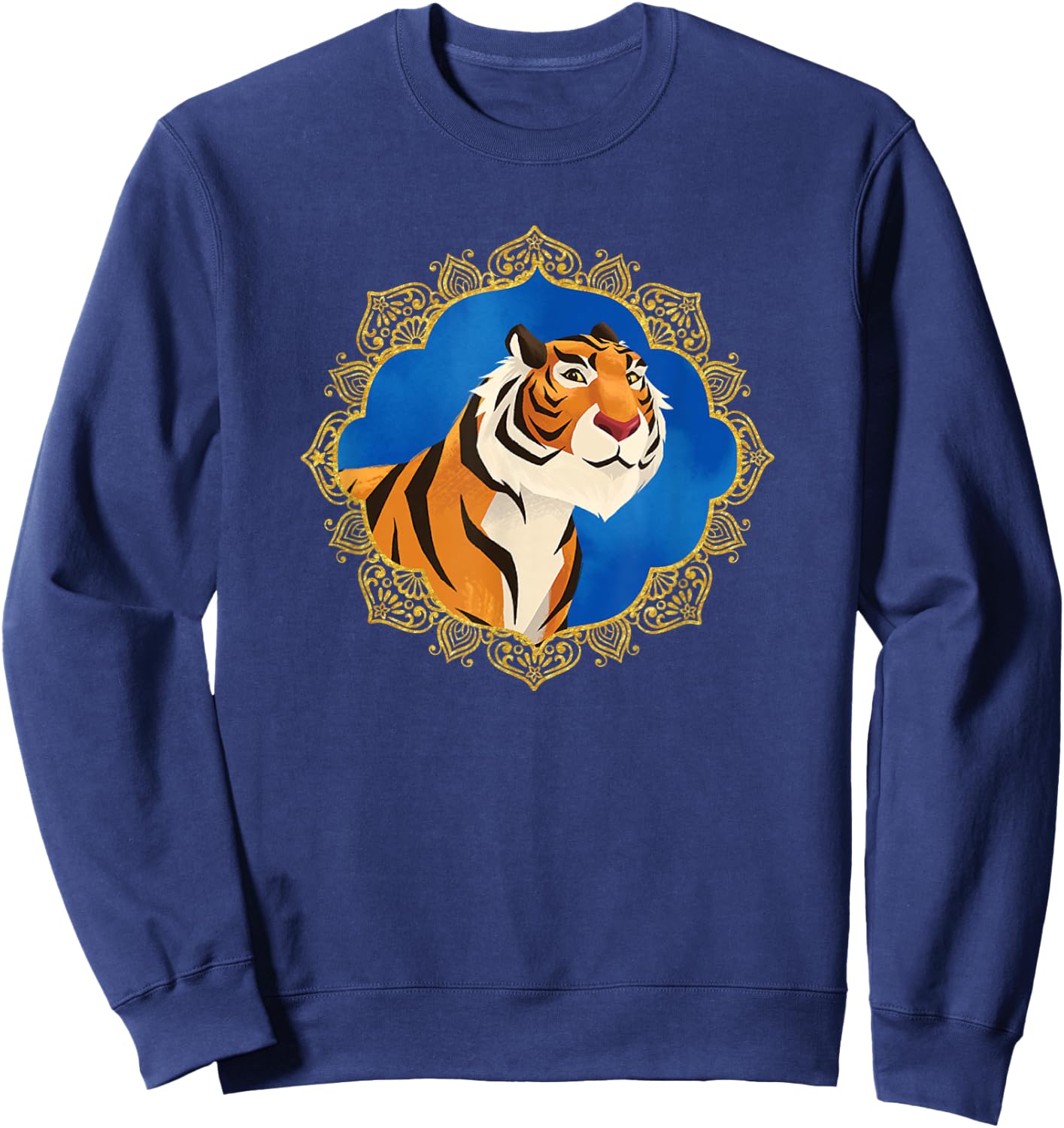 Disney Aladdin Live Action Rajah Tiger Gold Frame Sweatshirt - Sweatshirt | Navy