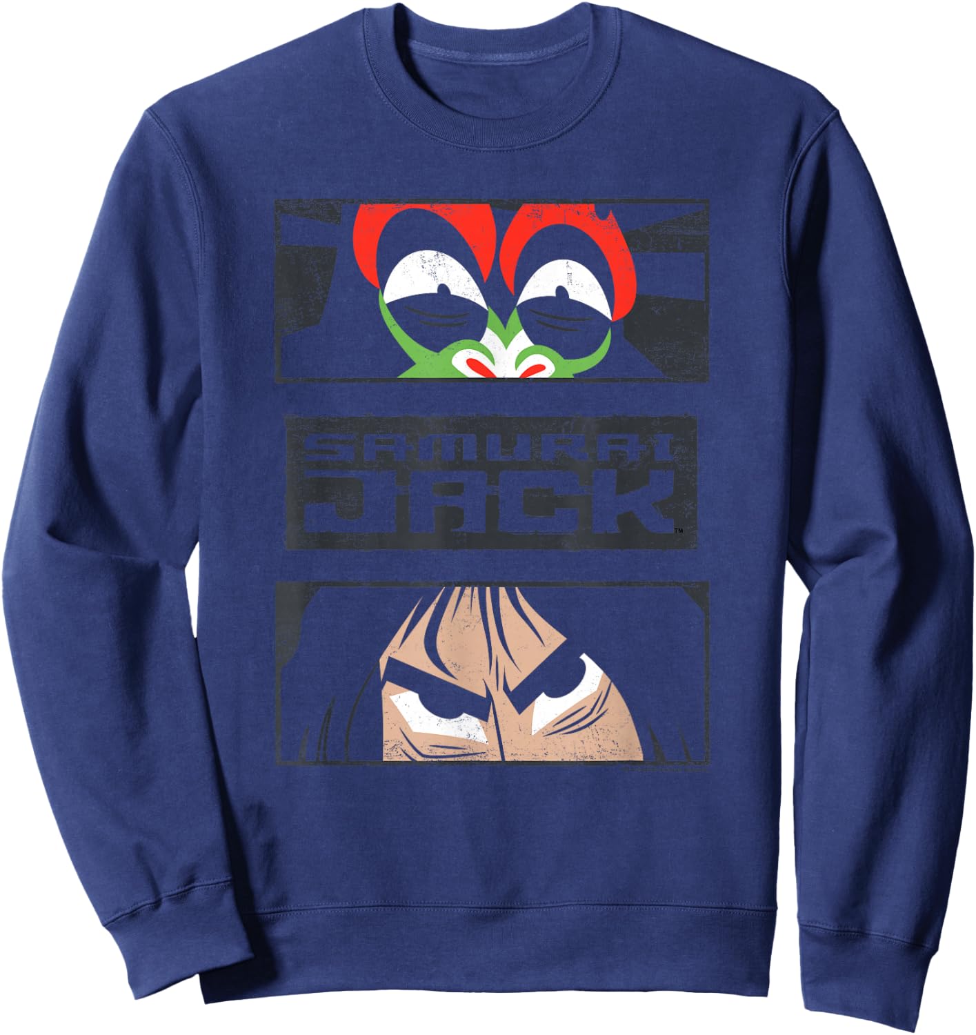 Samurai Jack Stare Down Sweatshirt - Sweatshirt | Navy