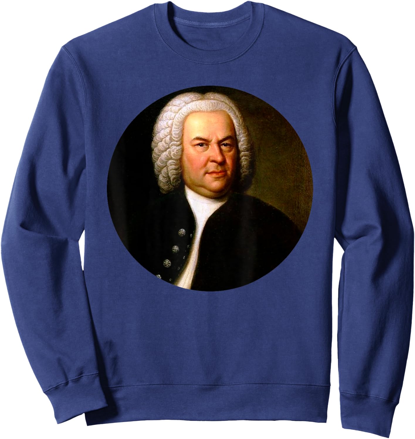 Johann Sebastian Bach Composer Portrait Sweatshirt - Sweatshirt | Navy