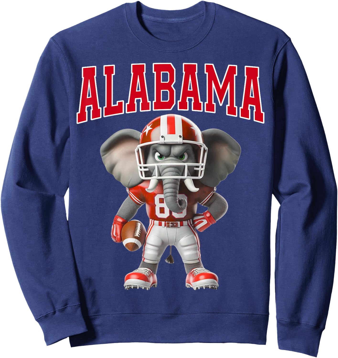 Alabama AL Vintage Sports Funny Elephant Love Men Women Kids Sweatshirt - Sweatshirt | Navy