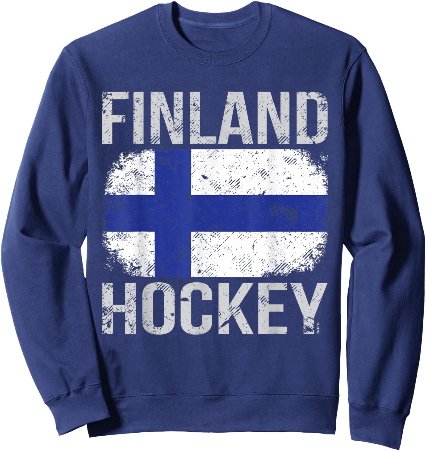 Finland Hockey, Finnish Flag Sweatshirt - Sweatshirt | Navy