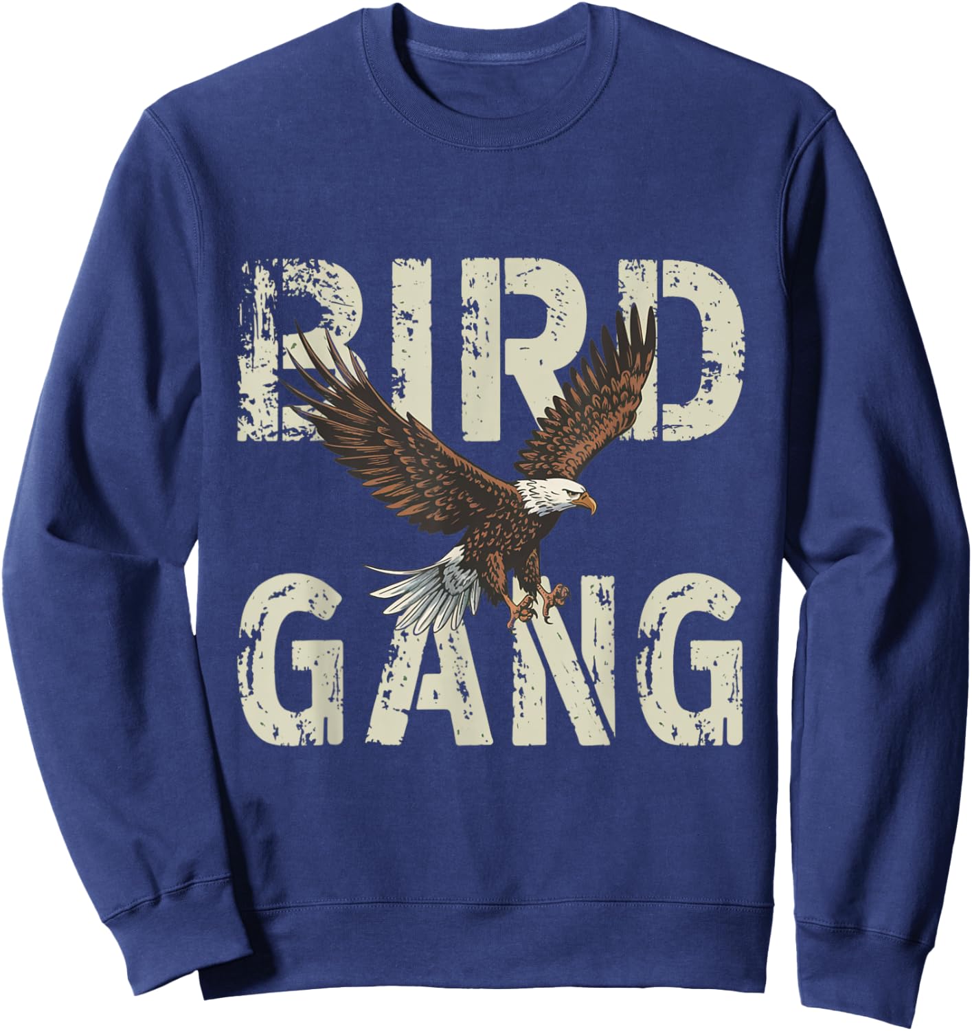 Bird Gang Eagles Flying Design Sweatshirt - Sweatshirt | Navy