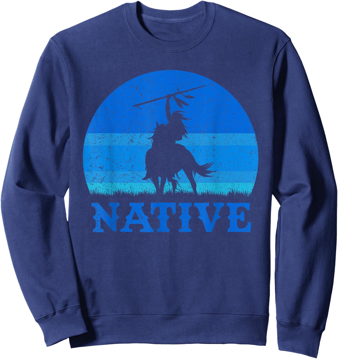 Northwest Native American Knight Pride Mountain Warrior Sweatshirt - Sweatshirt | Navy