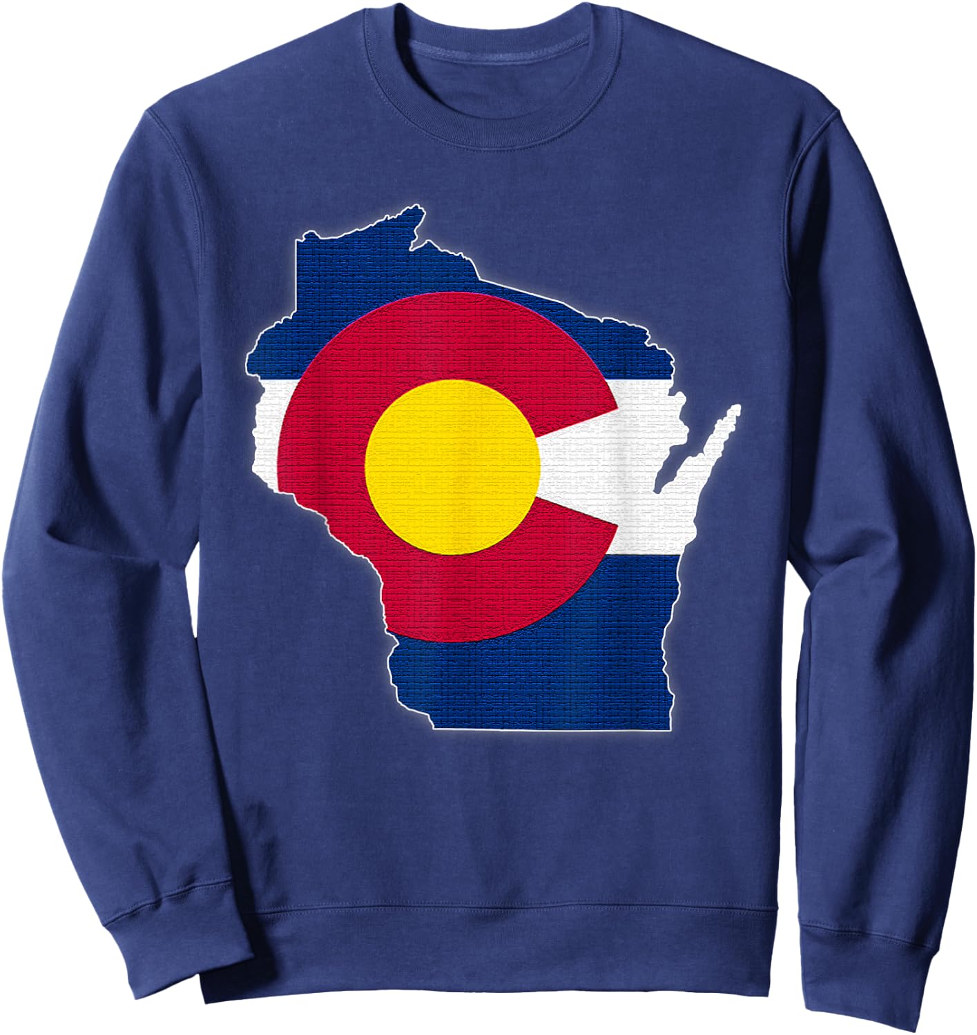WISCONSIN STATE MAP COLORADO CO Flag Roots Men Women Gift Sweatshirt - Sweatshirt | Navy