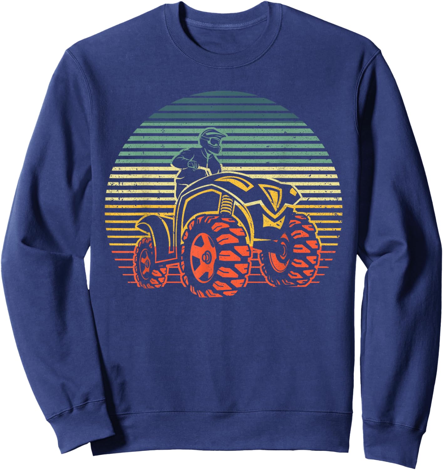 Cool ATV Art Women Quad Off Road Riding 4 Wheeler Sweatshirt - Sweatshirt | Navy