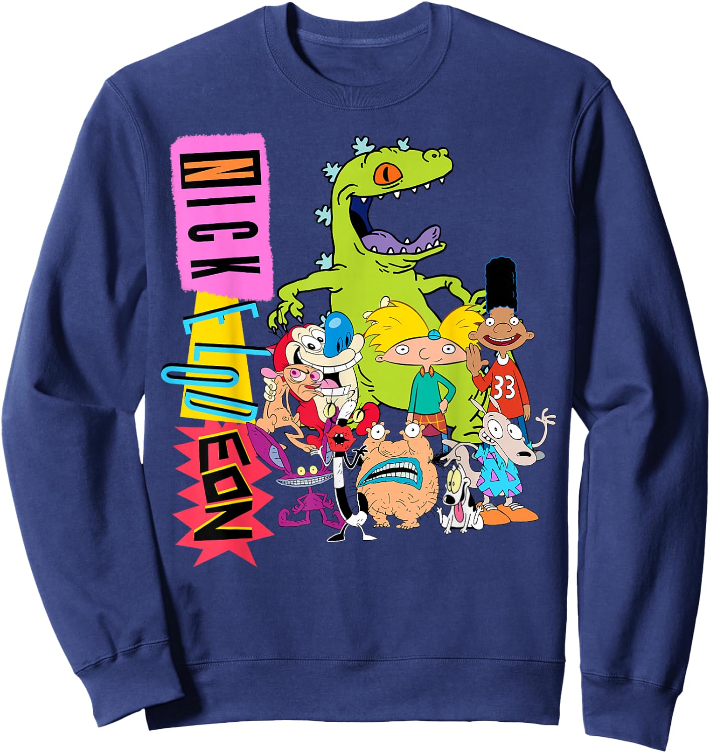 Nickelodeon Throwback Retro Character Sweatshirt - Sweatshirt | Navy