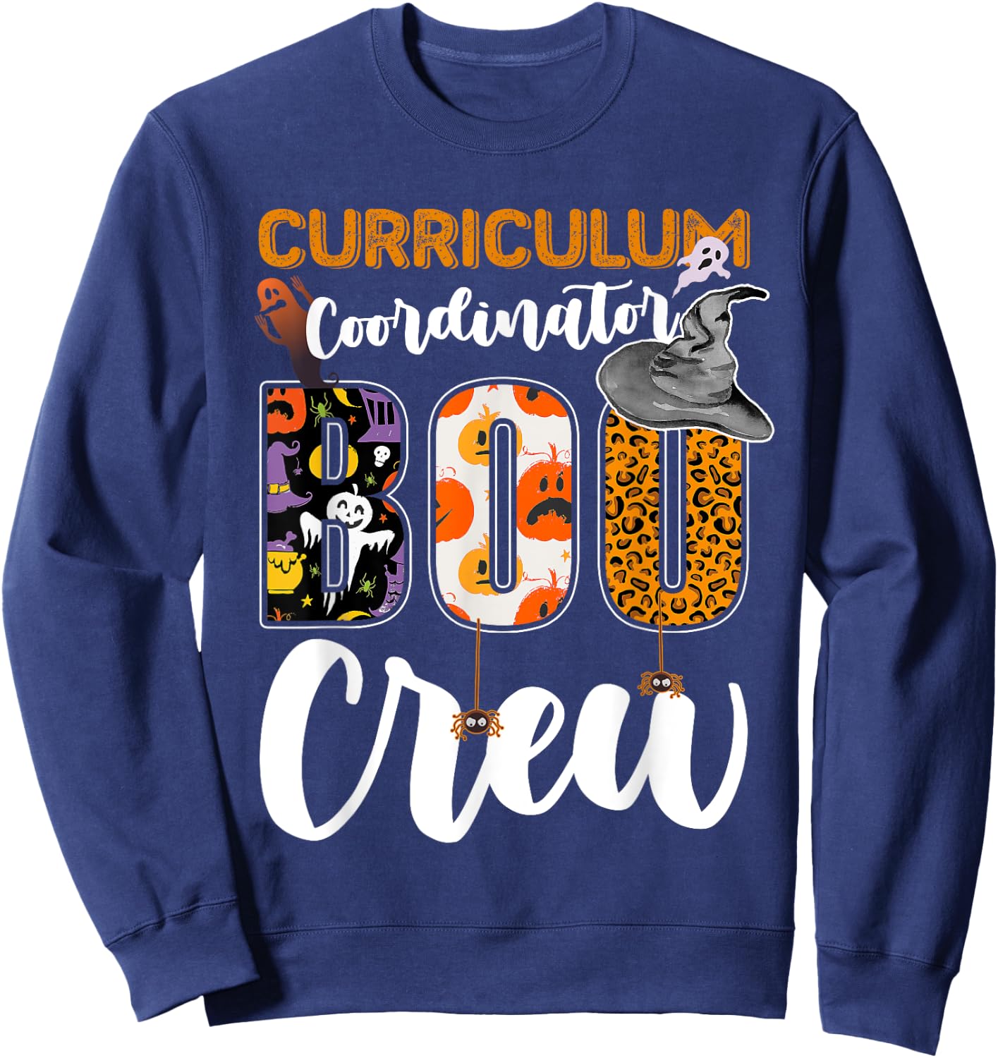 Curriculum Coordinator Boo Crew Halloween Matching Sweatshirt - Sweatshirt | Navy