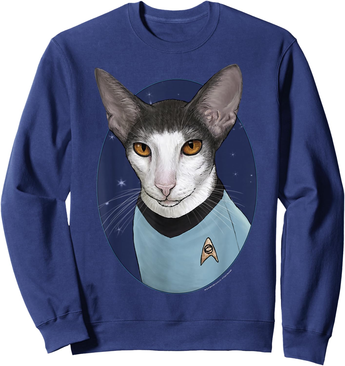 Star Trek: The Original Series Spock Cat Portrait Sweatshirt - Sweatshirt | Navy