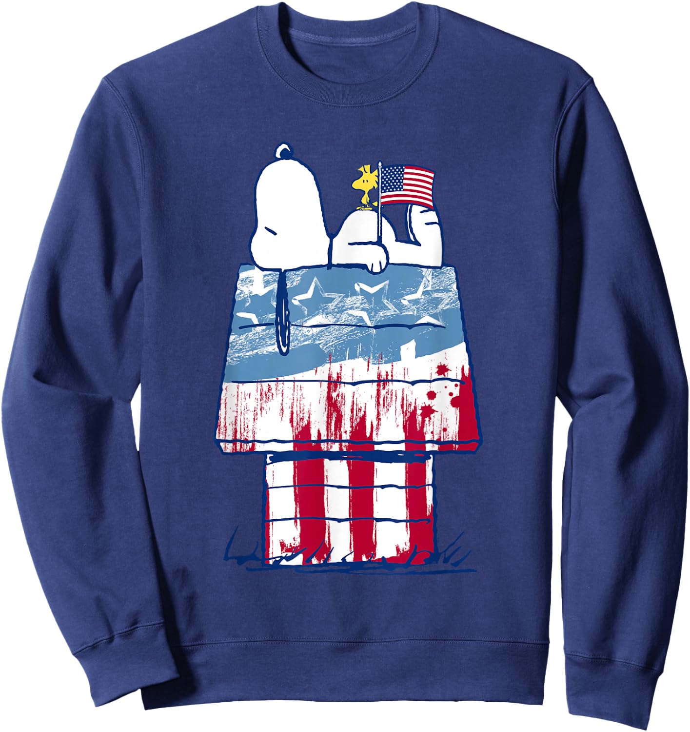 Peanuts USA Wood House Snoopy Sweatshirt - Sweatshirt | Navy