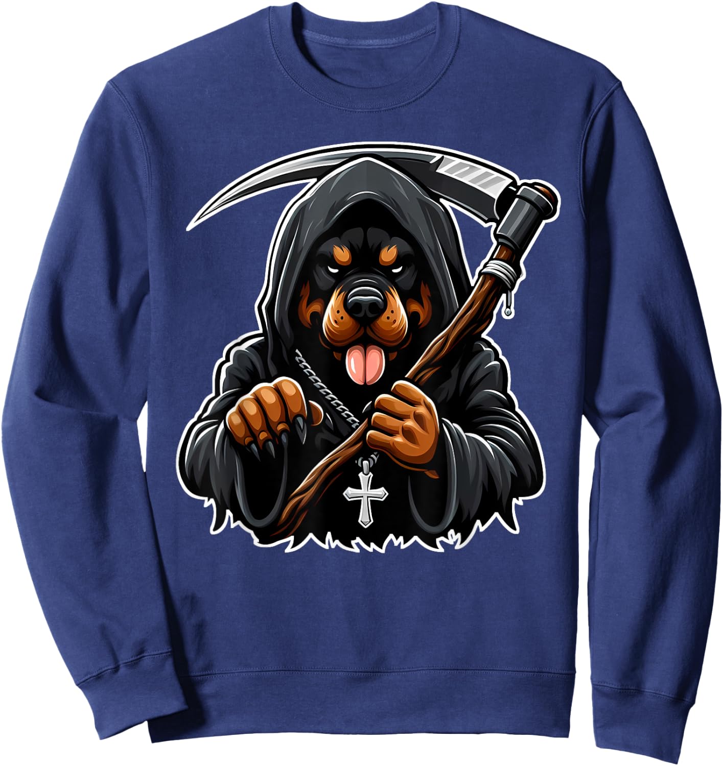 Grim Reaper Rottweiler Sweatshirt - Sweatshirt | Navy