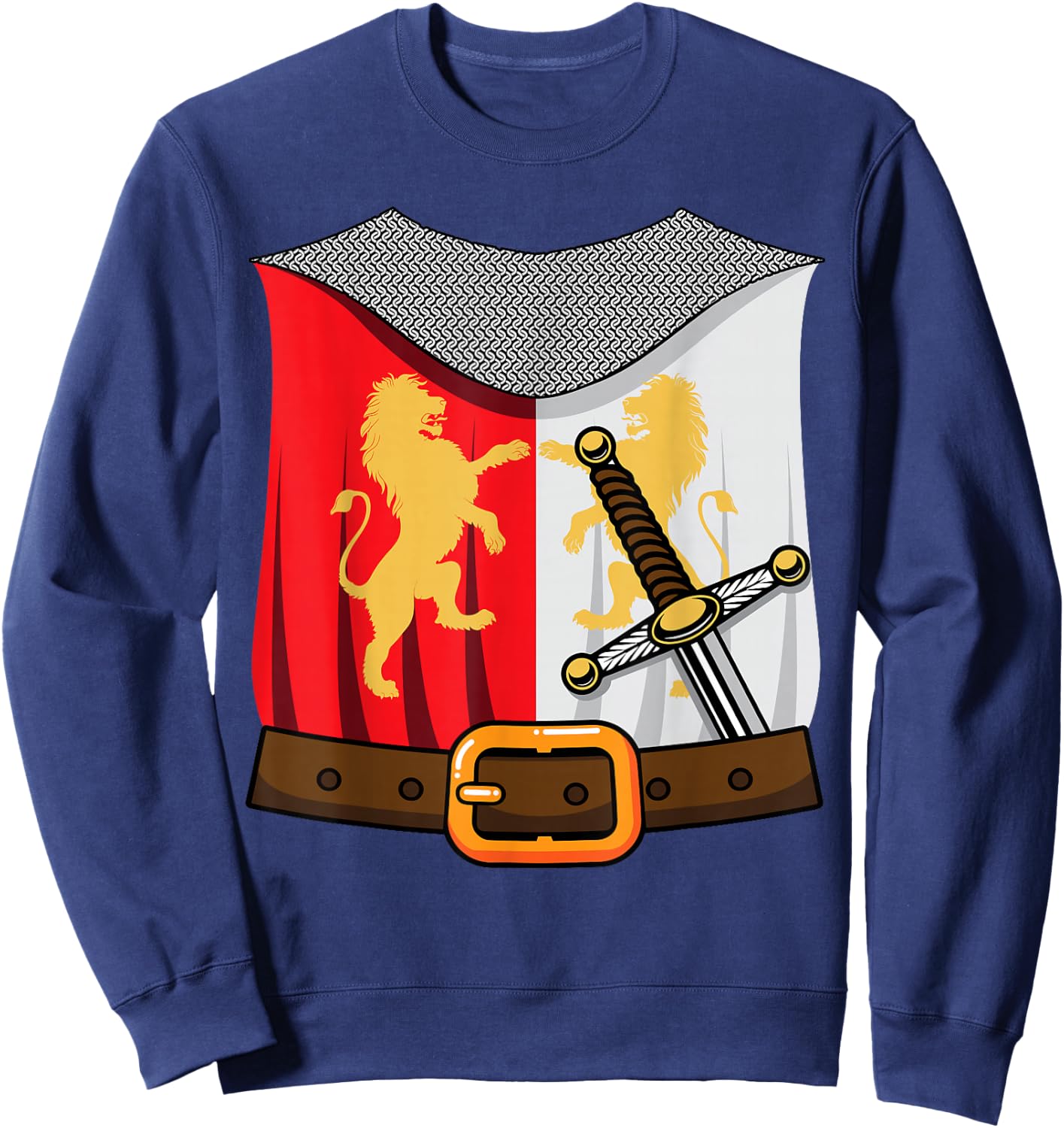 Medieval Knight Costume Funny Halloween Costume Shirt Sweatshirt - Sweatshirt | Navy