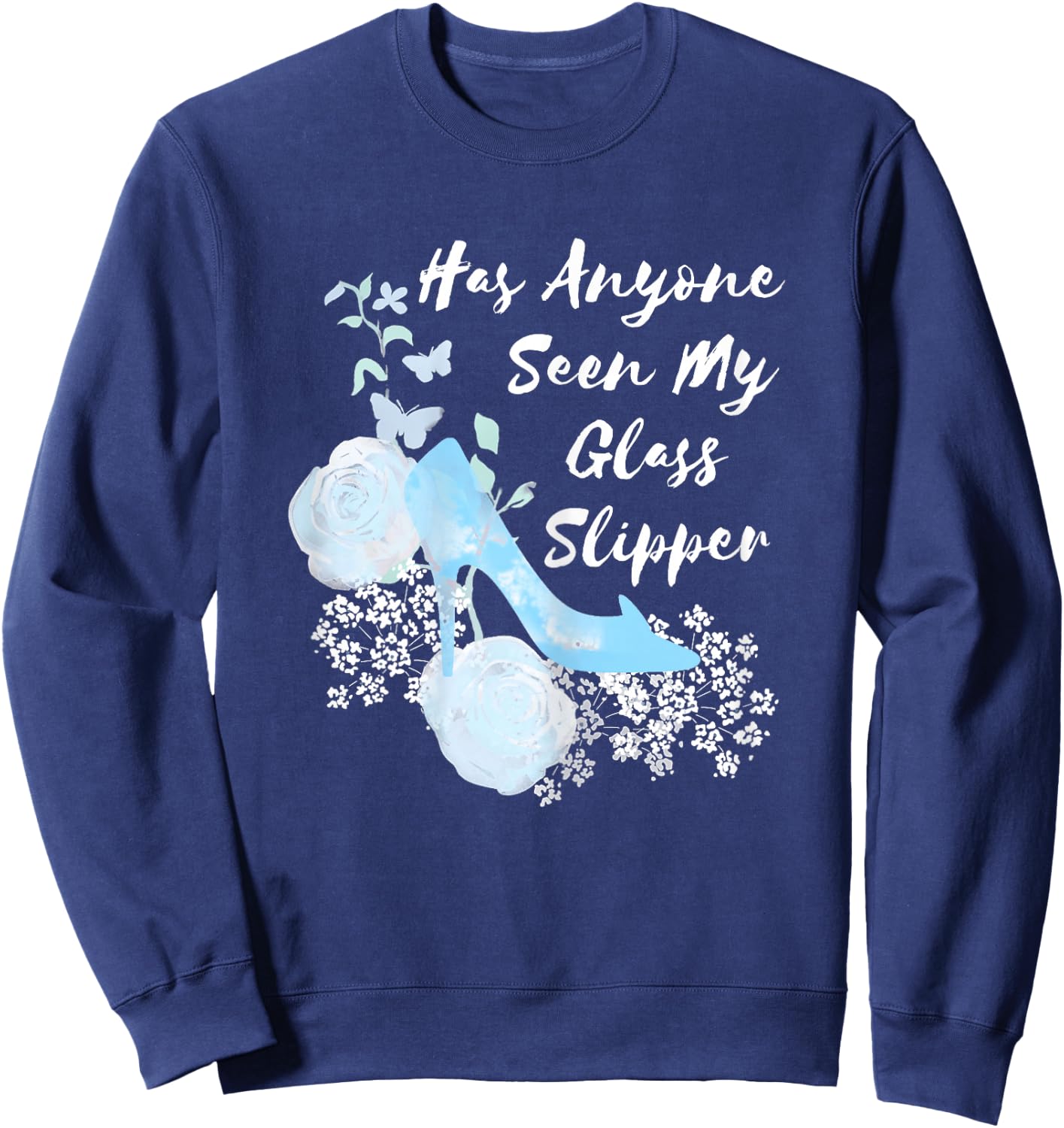 Disney Cinderella Glass Slipper Graphic Sweatshirt - Sweatshirt | Navy