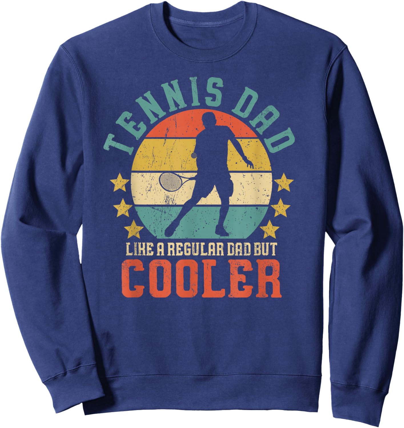 Tennis Dad Vintage Tennis Player Father's Day Sweatshirt - Sweatshirt | Navy