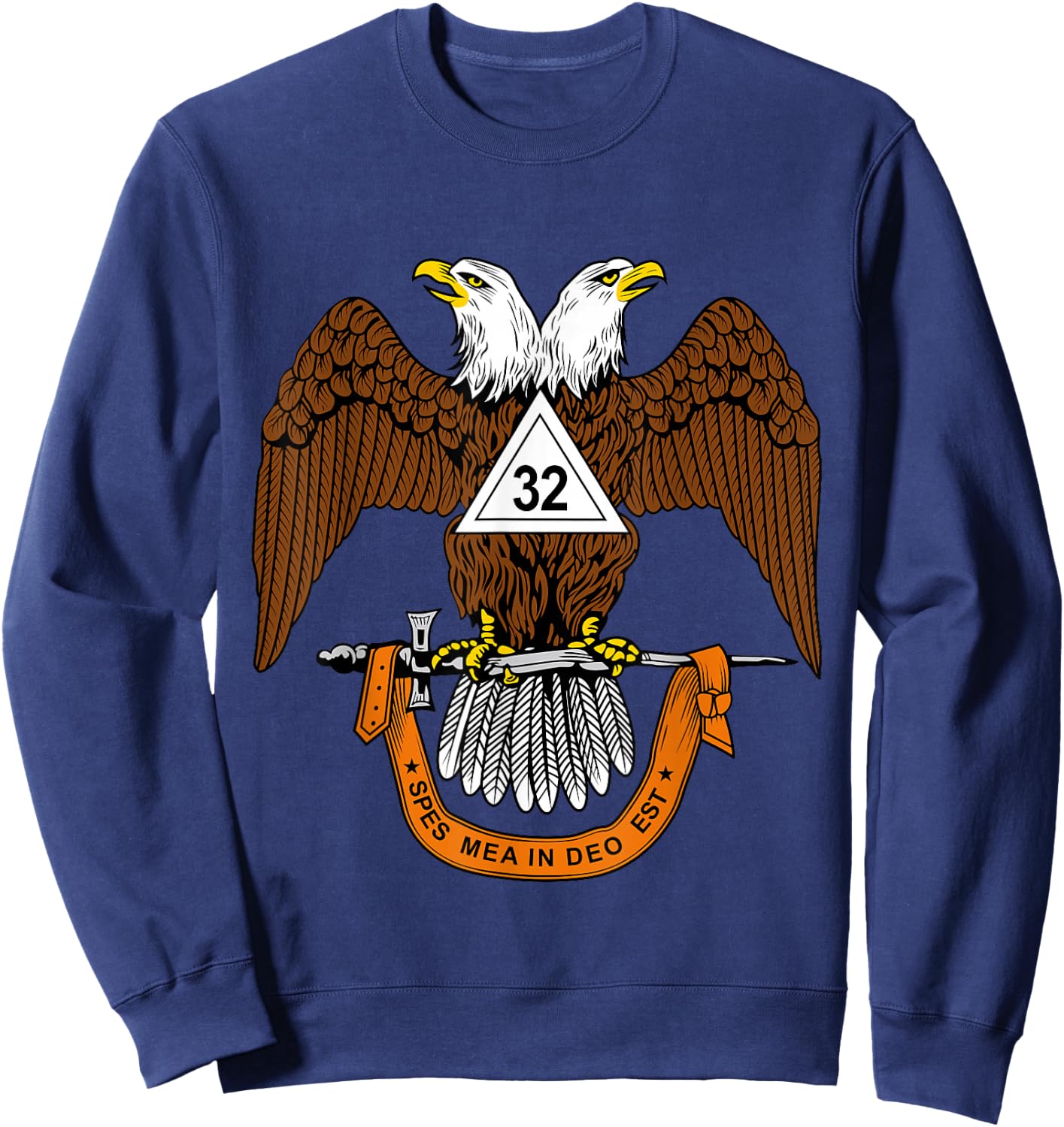 32nd Degree Mason T Shirt Masonic Scottish Rite Down Sweatshirt - Sweatshirt | Navy