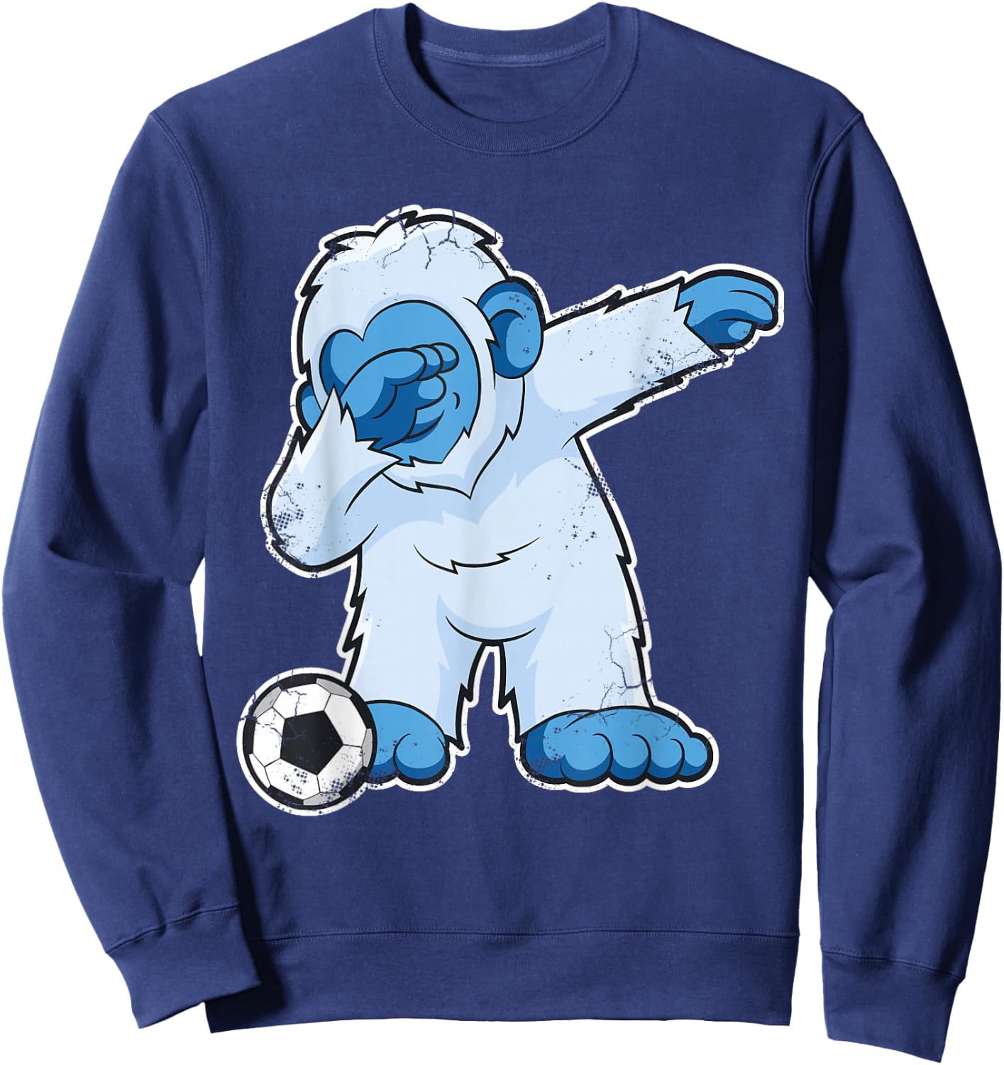 Soccer Dabbing Bigfoot Yeti Abominable Snowman Sweatshirt - Sweatshirt | Navy