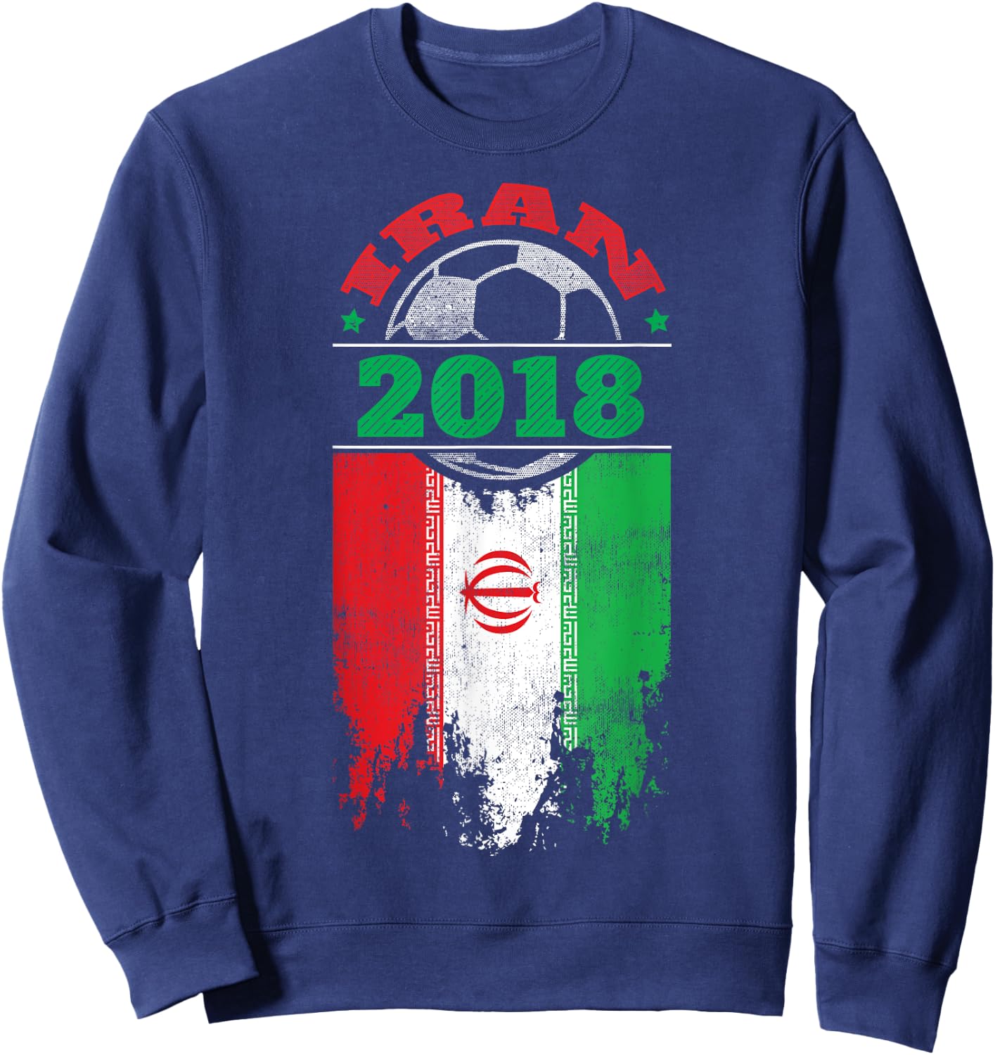 Iran 2018 Soccer Iranian Flag Shirt Fan Gift Sweatshirt - Sweatshirt | Navy