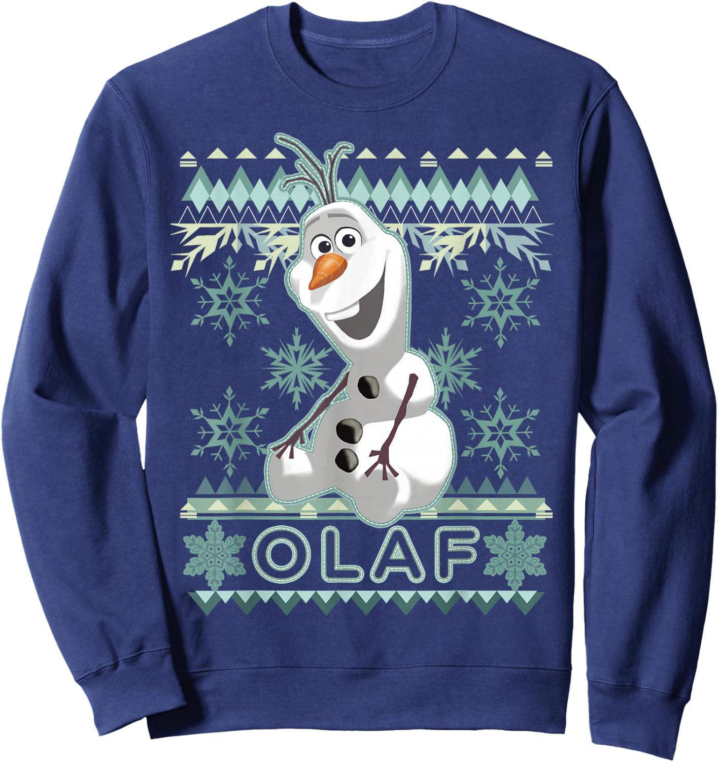 Disney Frozen Olaf Vintage Ugly Christmas Sweater Sweatshirt - Sweatshirt | Navy