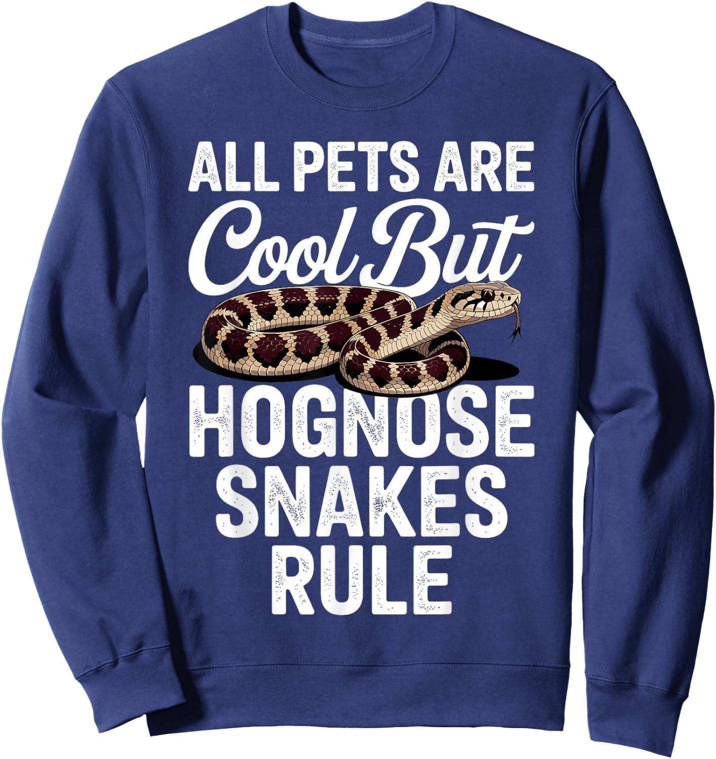Cool Hognose Snake Art Women Herpetology Hognose Sweatshirt - Sweatshirt | Navy