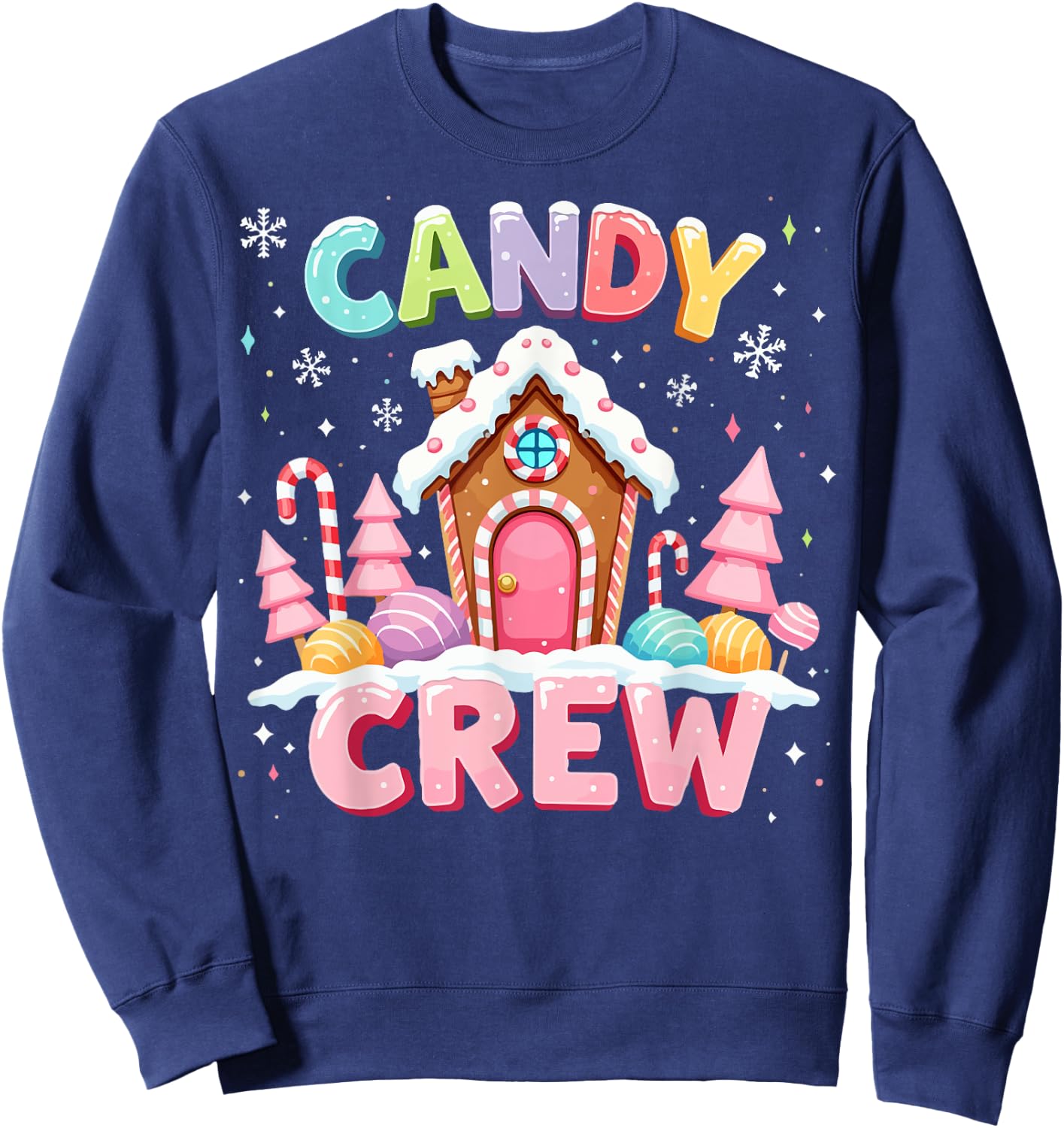 Candy Land Candy Crew Decorations Sweetie Candy Squad Xmas Sweatshirt - Sweatshirt | Navy