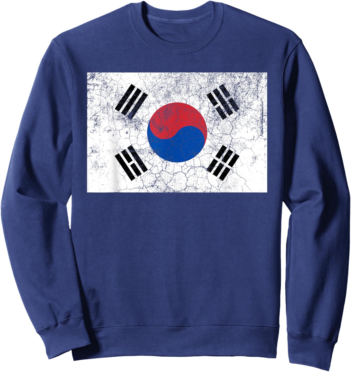 Flag of South Korea Shirt Korean Flag Sweatshirt - Sweatshirt | Navy