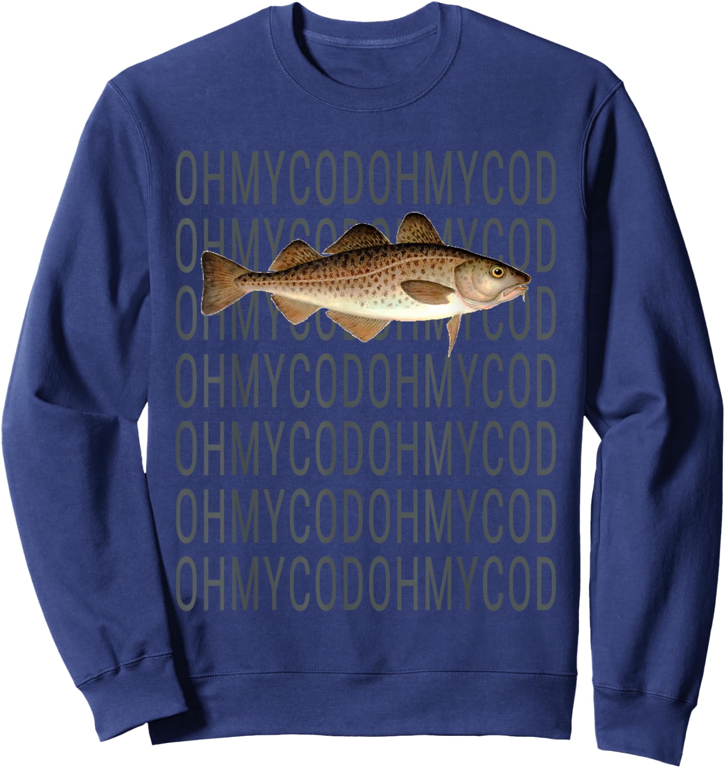 Shane Awesome - Oh My Cod Fish Sweatshirt - Sweatshirt | Navy