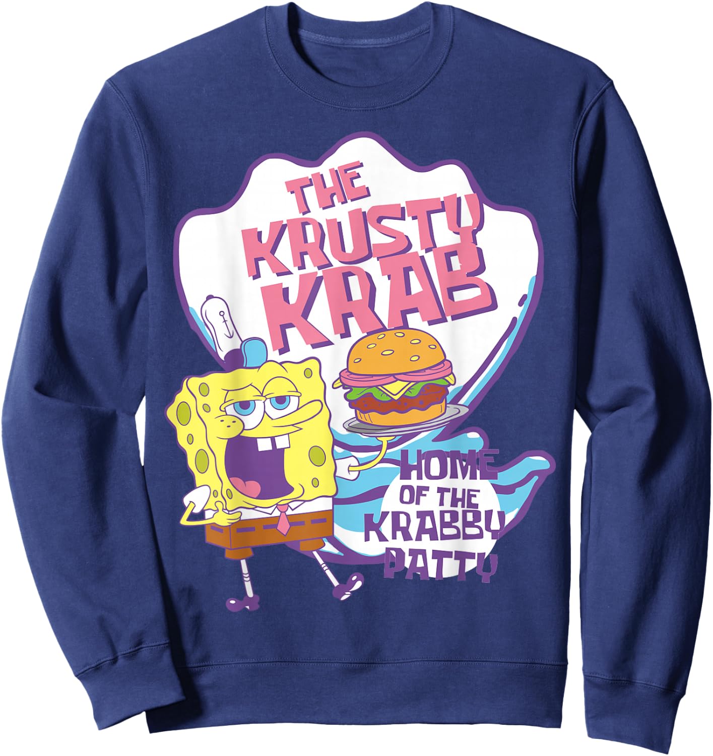 Spongebob Squarepants Pastel Krusty Krab Sweatshirt - Sweatshirt | Navy