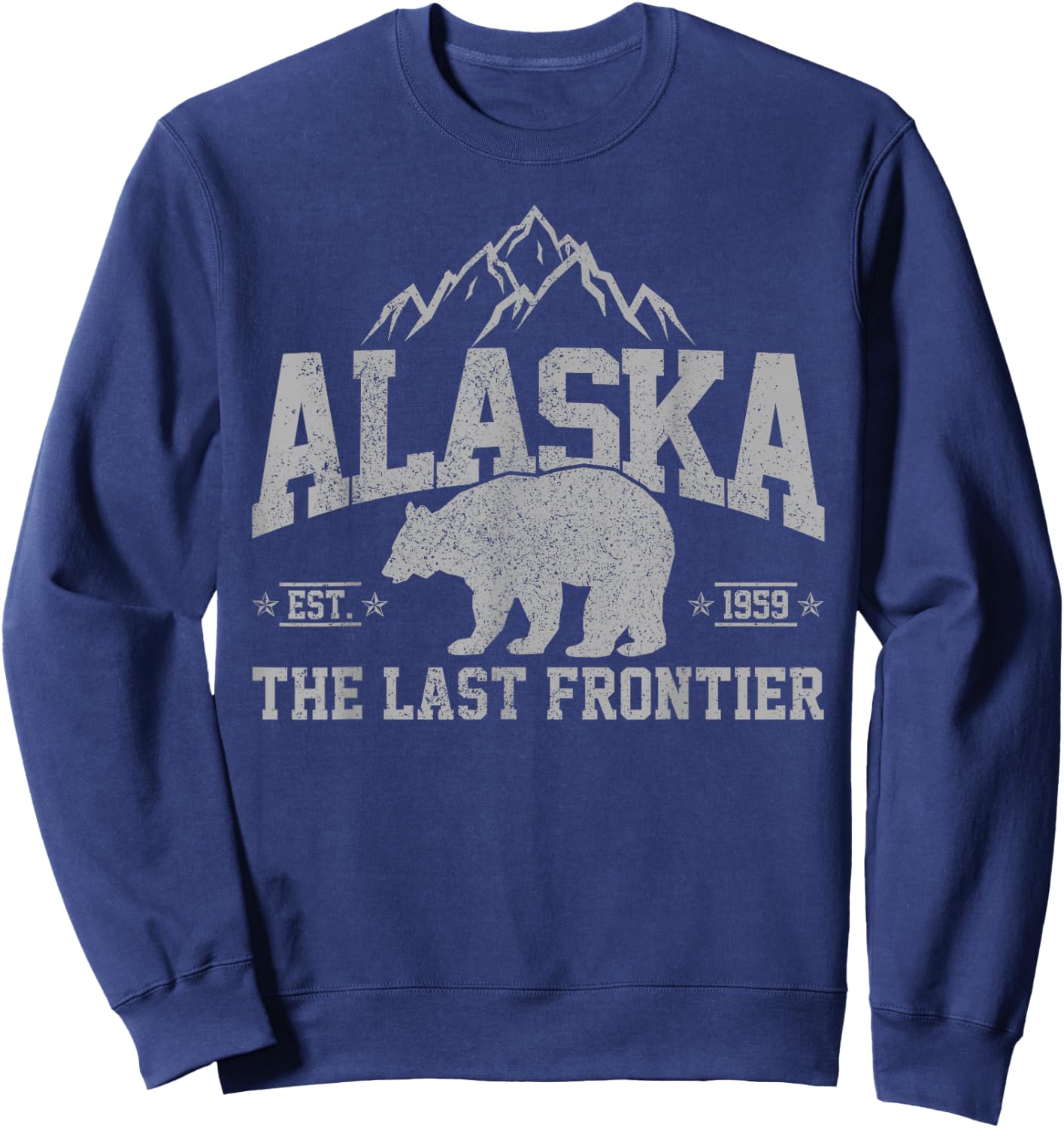 Alaska Grizzly Bear Nature Outdoor Souvenir Gift Sweatshirt - Sweatshirt | Navy