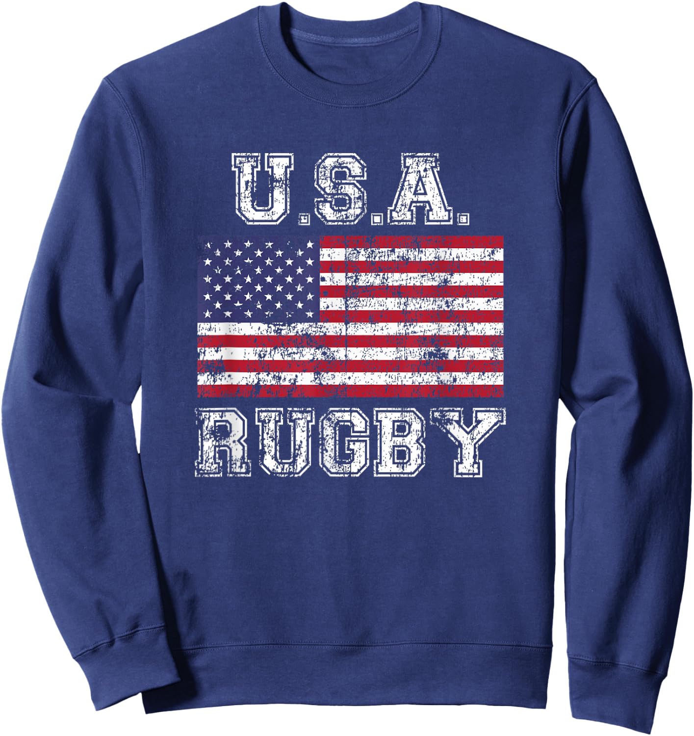 USA Rugby Shirt Women Kids American Flag Shirt Sweatshirt - Sweatshirt | Navy