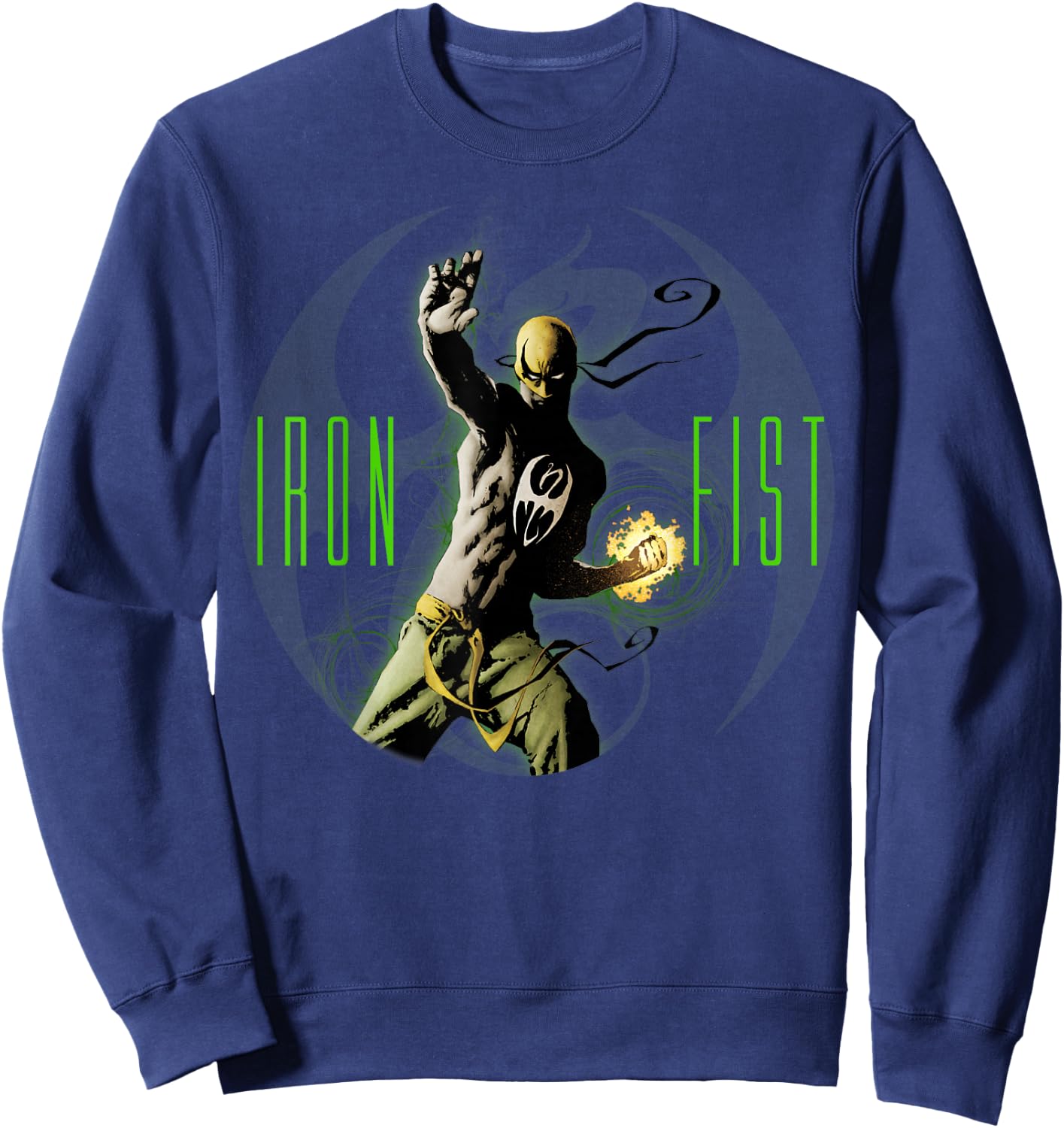 Marvel Iron Fist The Living Weapon Fist Power Up Sweatshirt - Sweatshirt | Navy