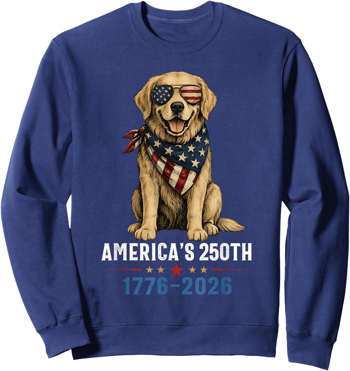Labrador Retriever America's 250th Anniversary 1776 2026 Sweatshirt - Sweatshirt | Navy